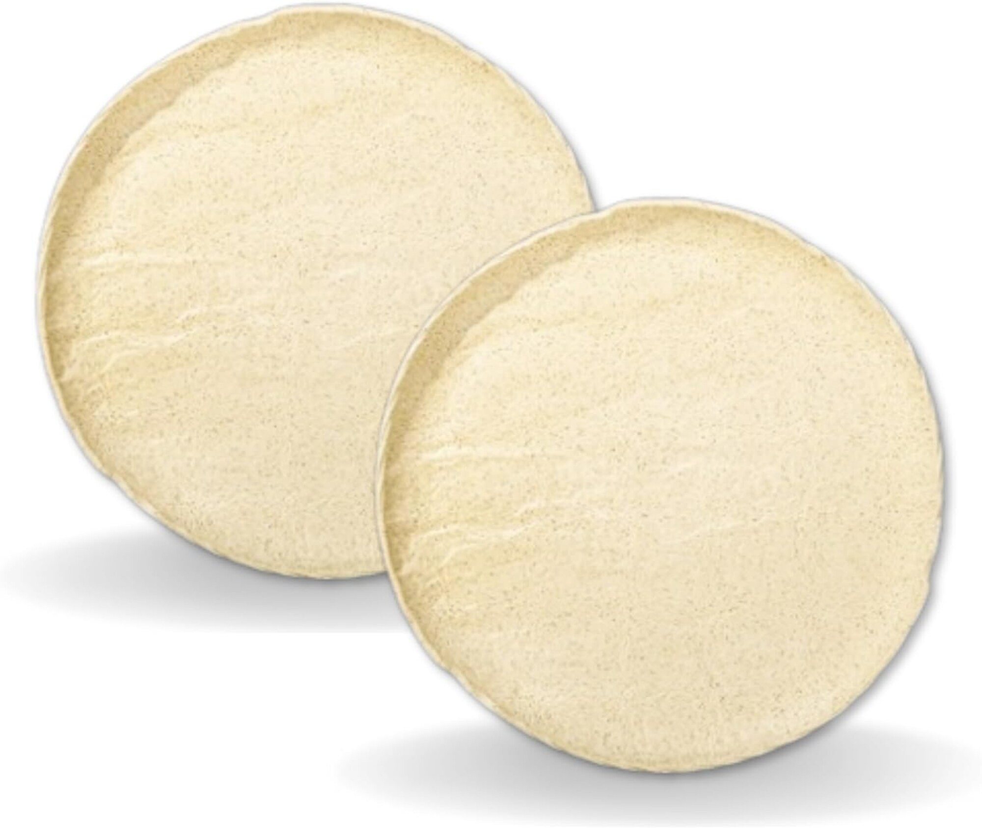 Gro&szlig;es Sandstein-Teller-Set 28 cm, 2er-Set, rund, beige &ndash; SANDSTONE Kollektion WILMAX - Bild 1