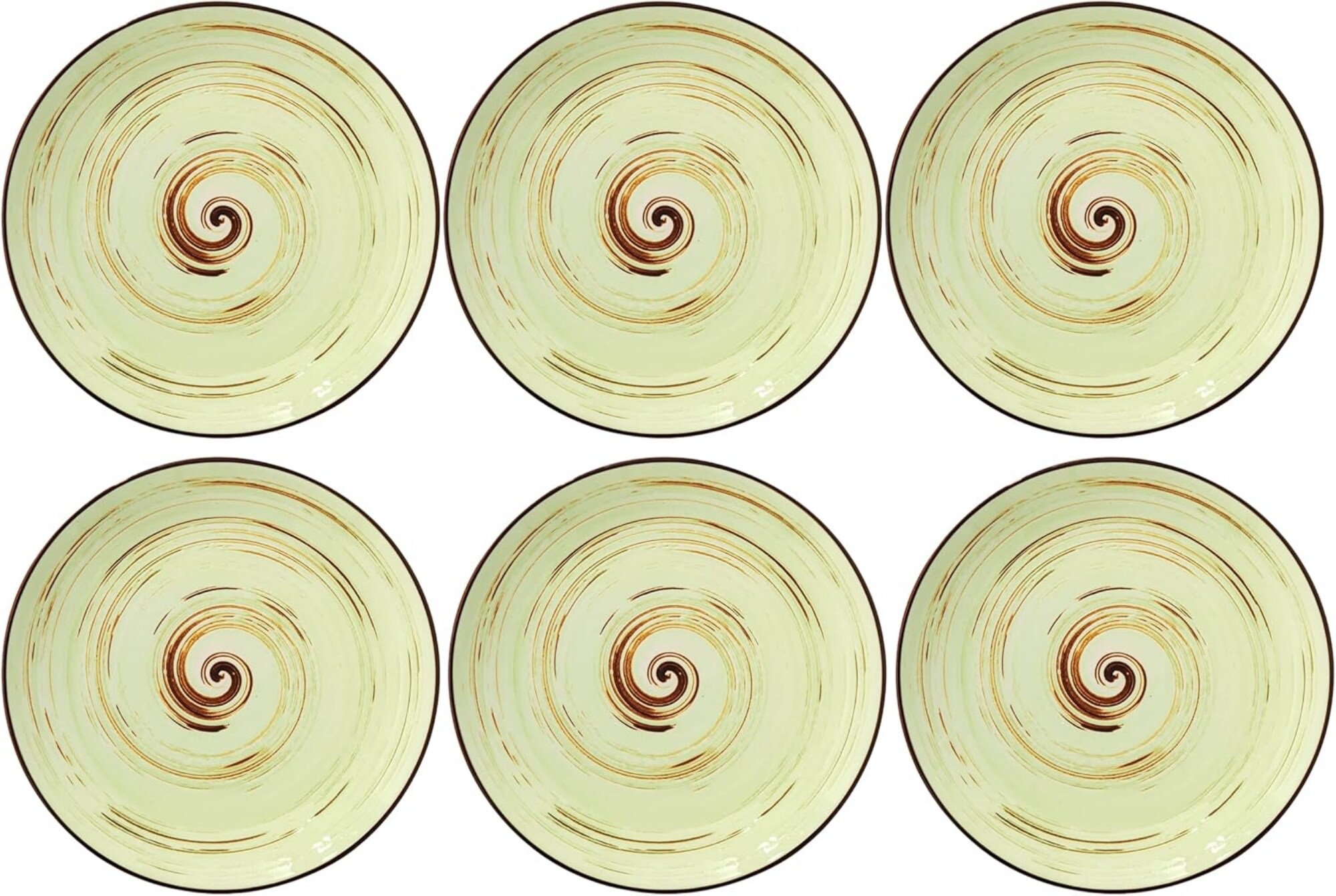 Wilmax COLORBOOM Dessertteller-Set 20 cm, 6er-Set, Porzellan, Pistazie, Modern & Praktisch - Bild 1