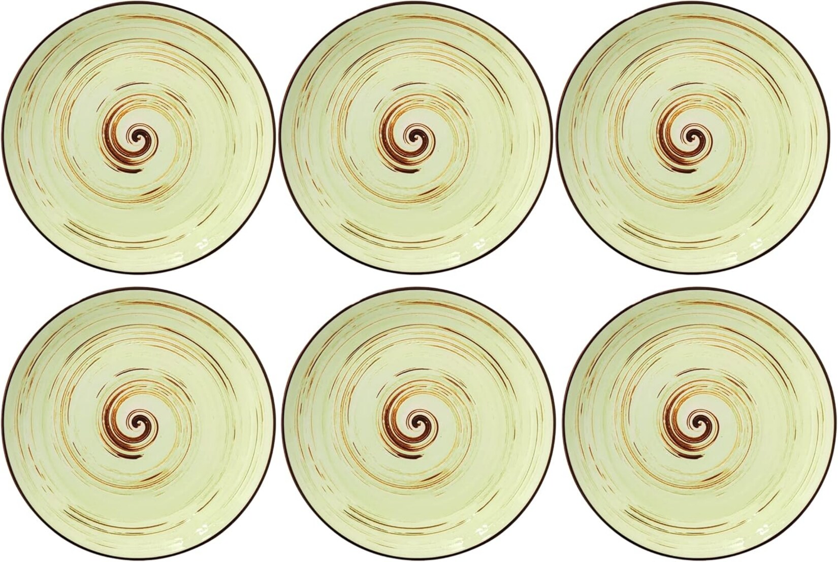 Wilmax COLORBOOM Dessertteller-Set 20 cm, 6er-Set, Porzellan, Pistazie, Modern & Praktisch