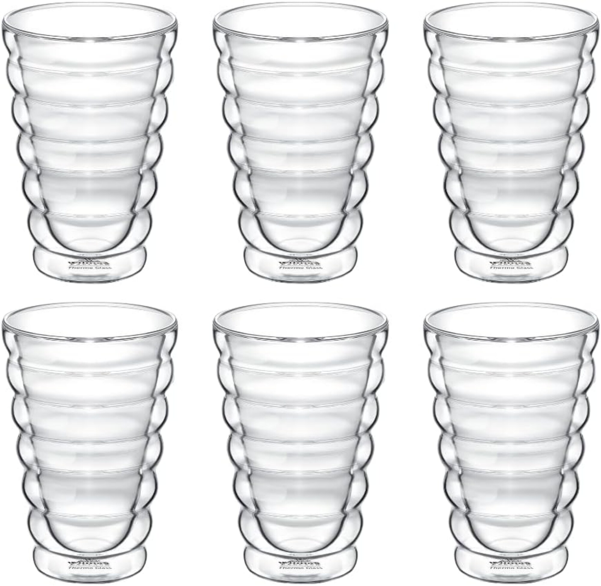 Wilmax Thermogl&auml;ser Bubble - Doppelwandige Gl&auml;ser - 300 ml - 6er-Set - Bild 1