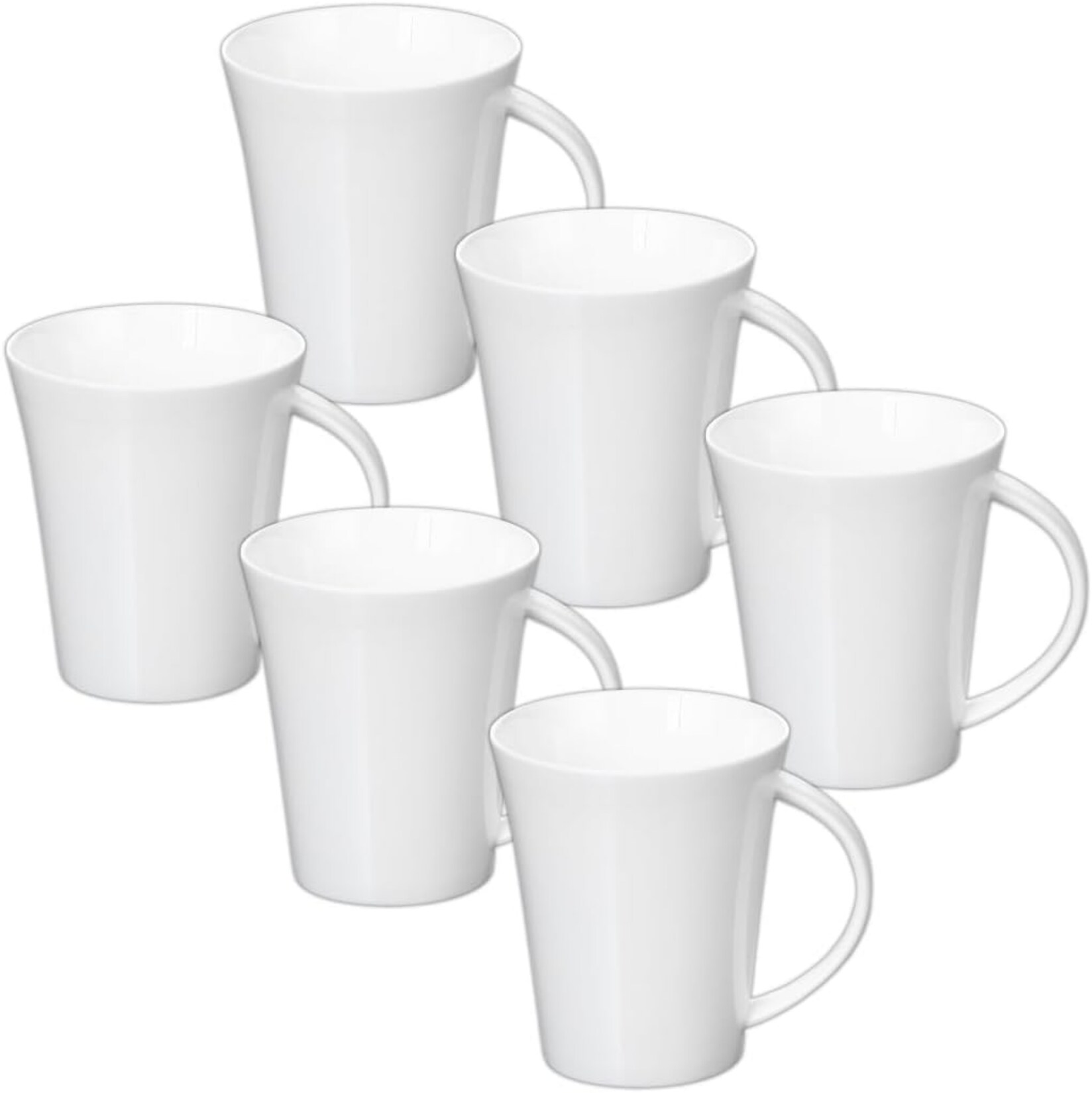 Wilmax Porzellan Tassen 6er-Set –  Kaffeebecher für Tee & Kaffee