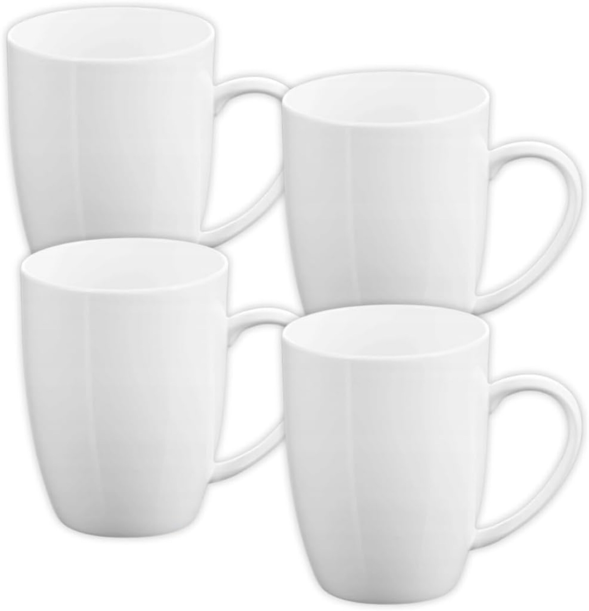 Wilmax Porzellantassen 4er Set &ndash; 460 ml Kaffeebecher f&uuml;r Tee & Cappuccino - Bild 1