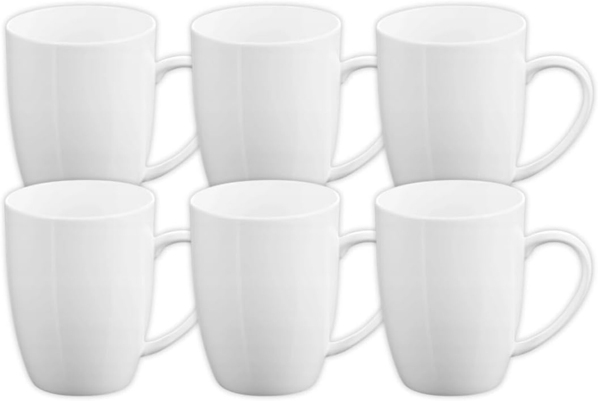 Wilmax Teetassen & Kaffeetassen 6x460 ml &ndash; Elegantes Becherset aus Porzellan - Bild 1