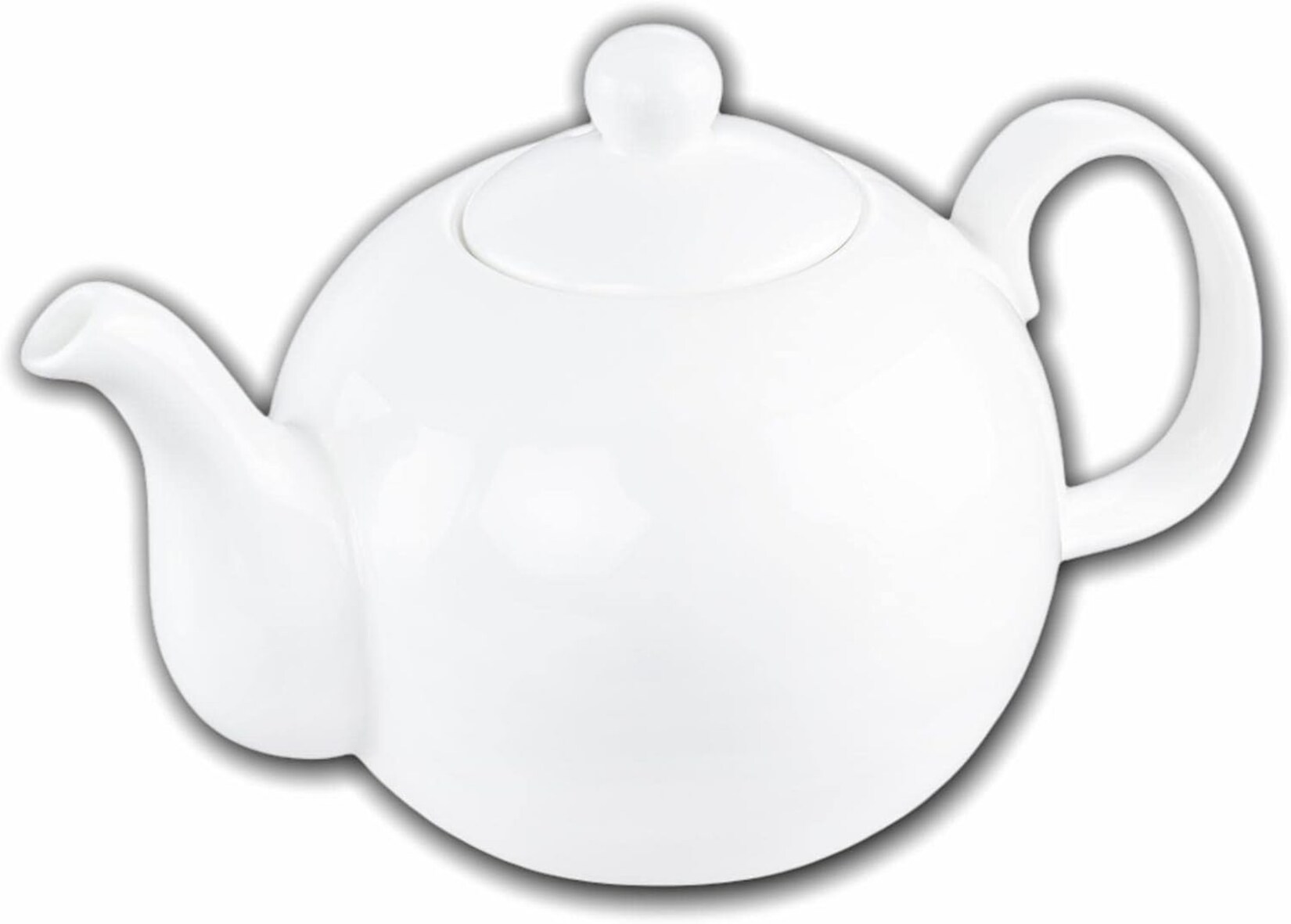 Weiße Teekanne aus Feinporzellan in Farbbox – 900 ml, hochwertiges Porzellan | 08682455438090