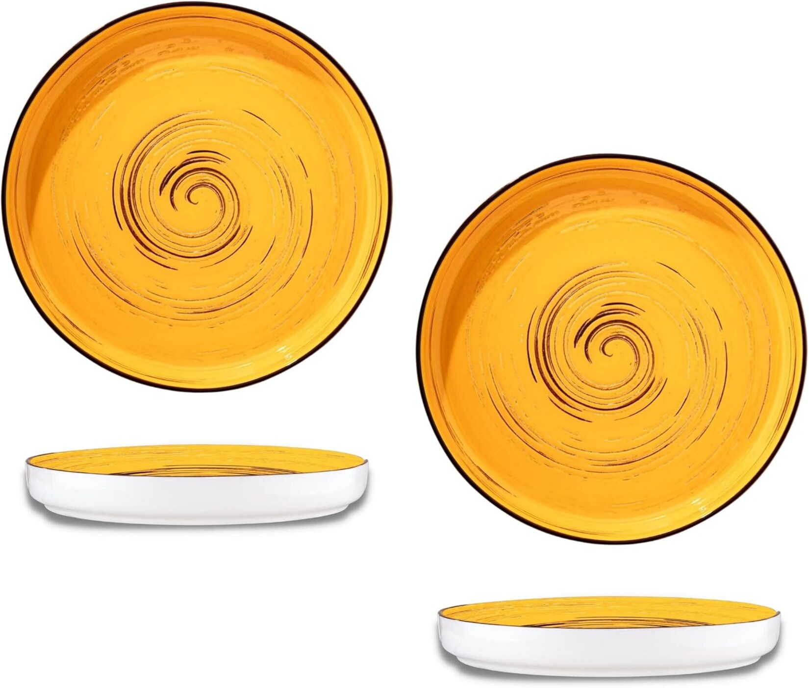 Wilmax Flache Gourmetteller SPIRAL 2er-Set – 23 cm – Elegante Form, Spiralmuster | 08682455438168