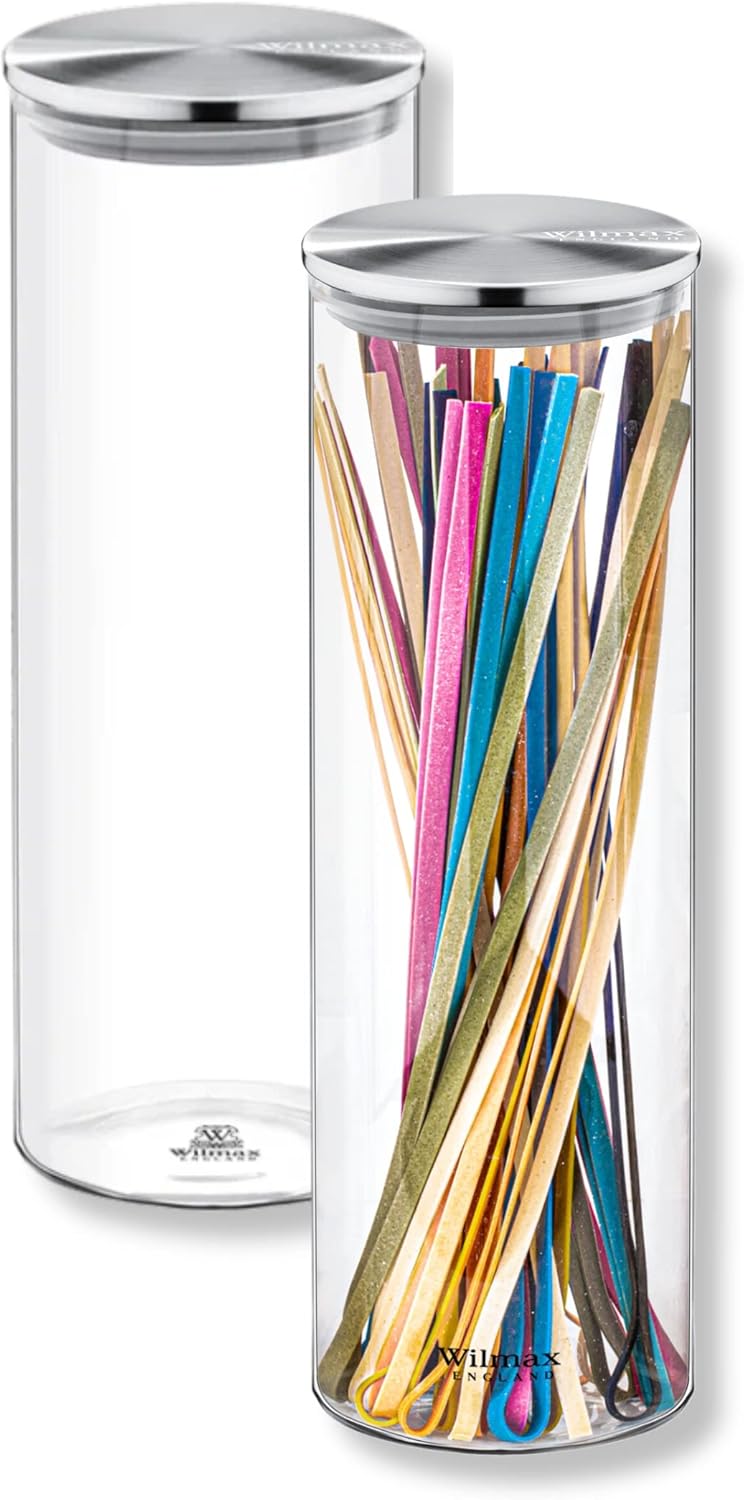 Glasbeh&auml;lter mit Metalldeckel &ndash; 2er Set, 2000 ml &ndash; Vorratsdosen mit Schraubdeckel - Bild 1