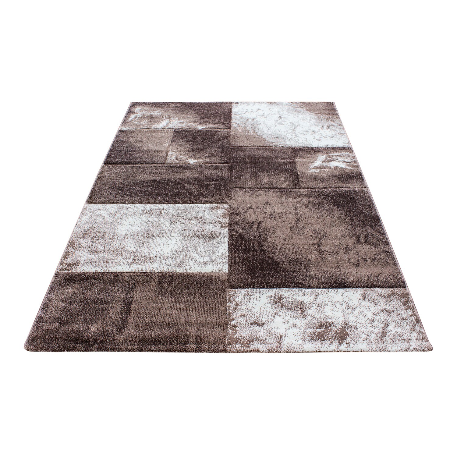 Wundersch&ouml;ne Kurzflor Teppich 13 mm, Moderner Designer Konturenschnitt 3D - Bild 1