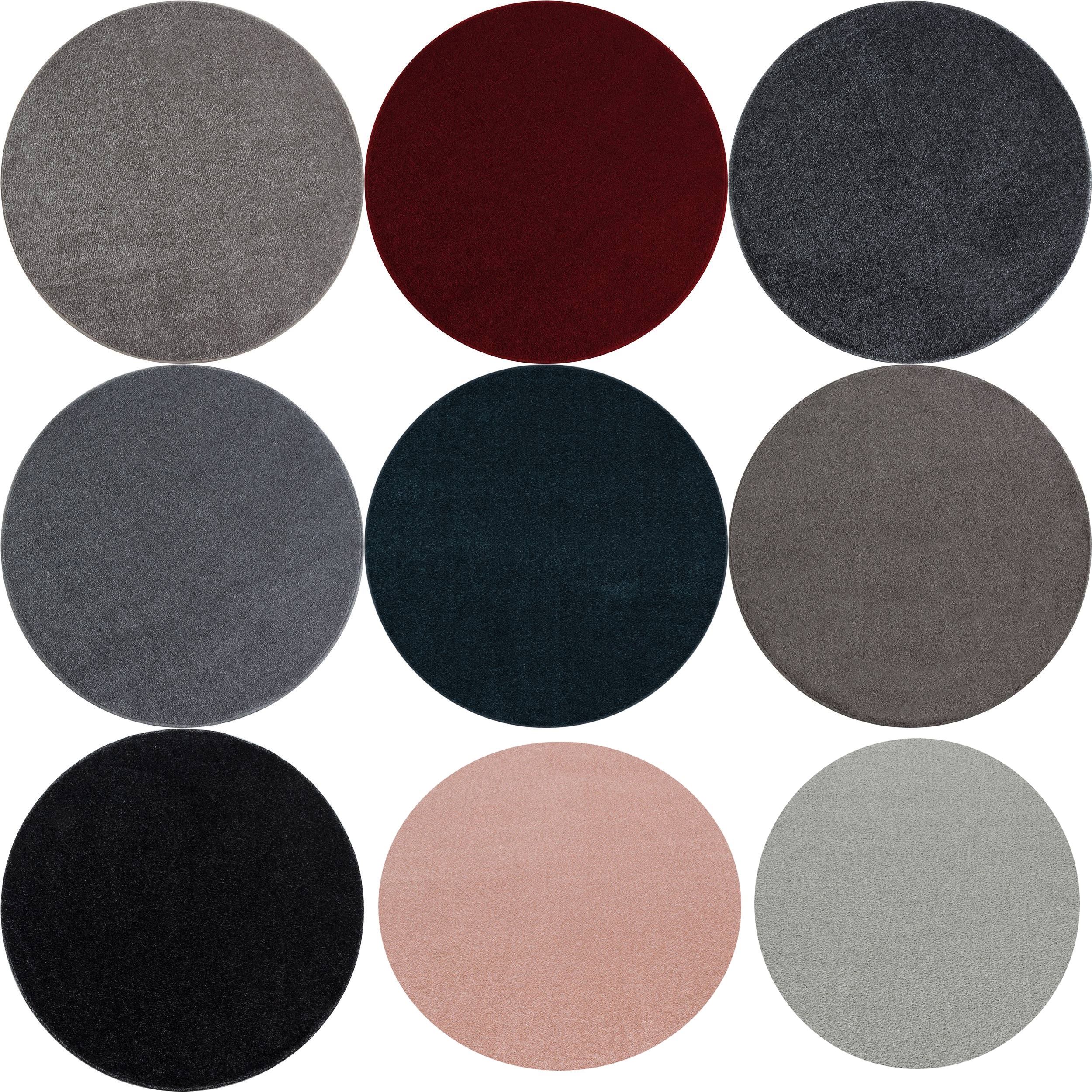 Wundersch&ouml;ne ATA Teppich, Moderner Einfarbig Teppich, Rund, H&ouml;he 12 mm - Bild 1