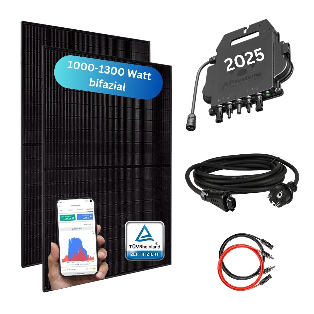 MyBasic XXL Balkonkraftwerk 1000+ Watt inkl. Wechselrichter (APsystems 2025) | 04262414422731