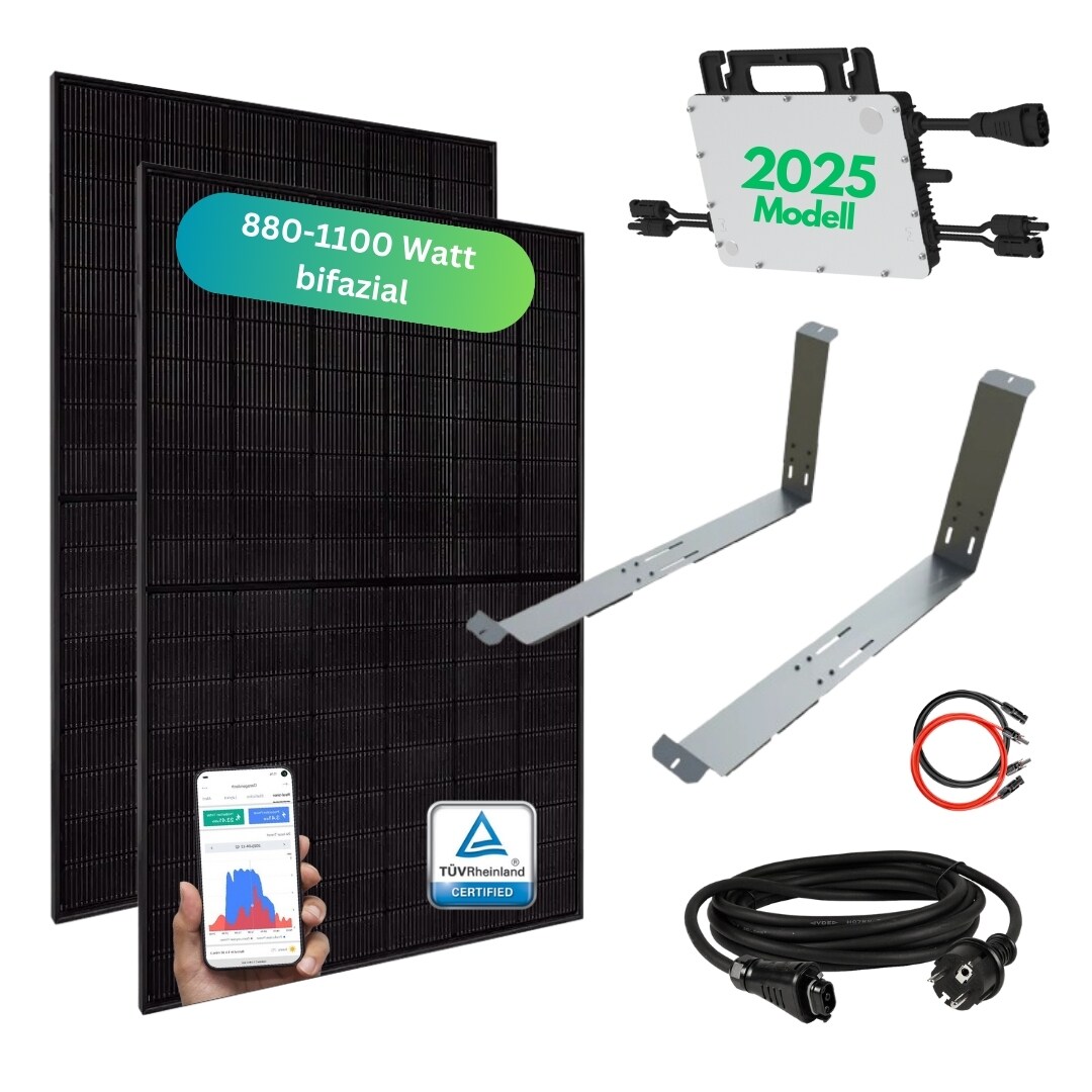MyGarten Balkonkraftwerk 880+ Watt – Premium transparent Variante | 04262414420683