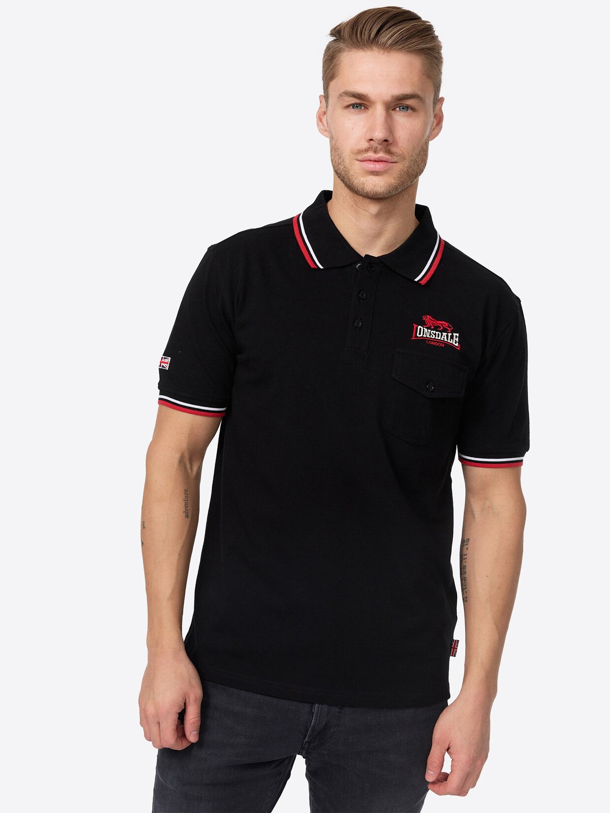 Lonsdale Herren Poloshirt schmale Passform LYNTON | 04250206382288