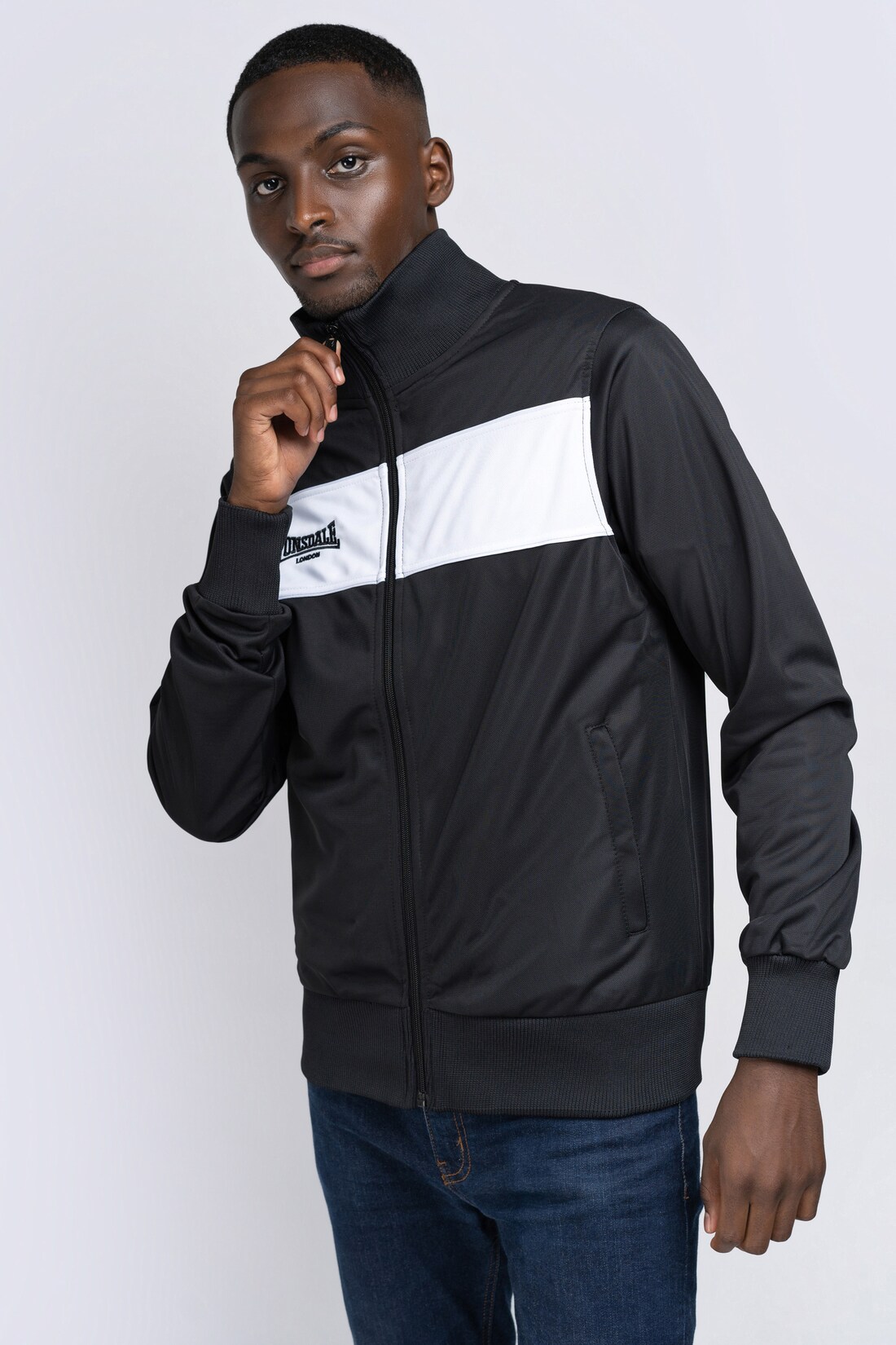 Lonsdale Herren Trainingsjacke schmale Passform ALNWICK