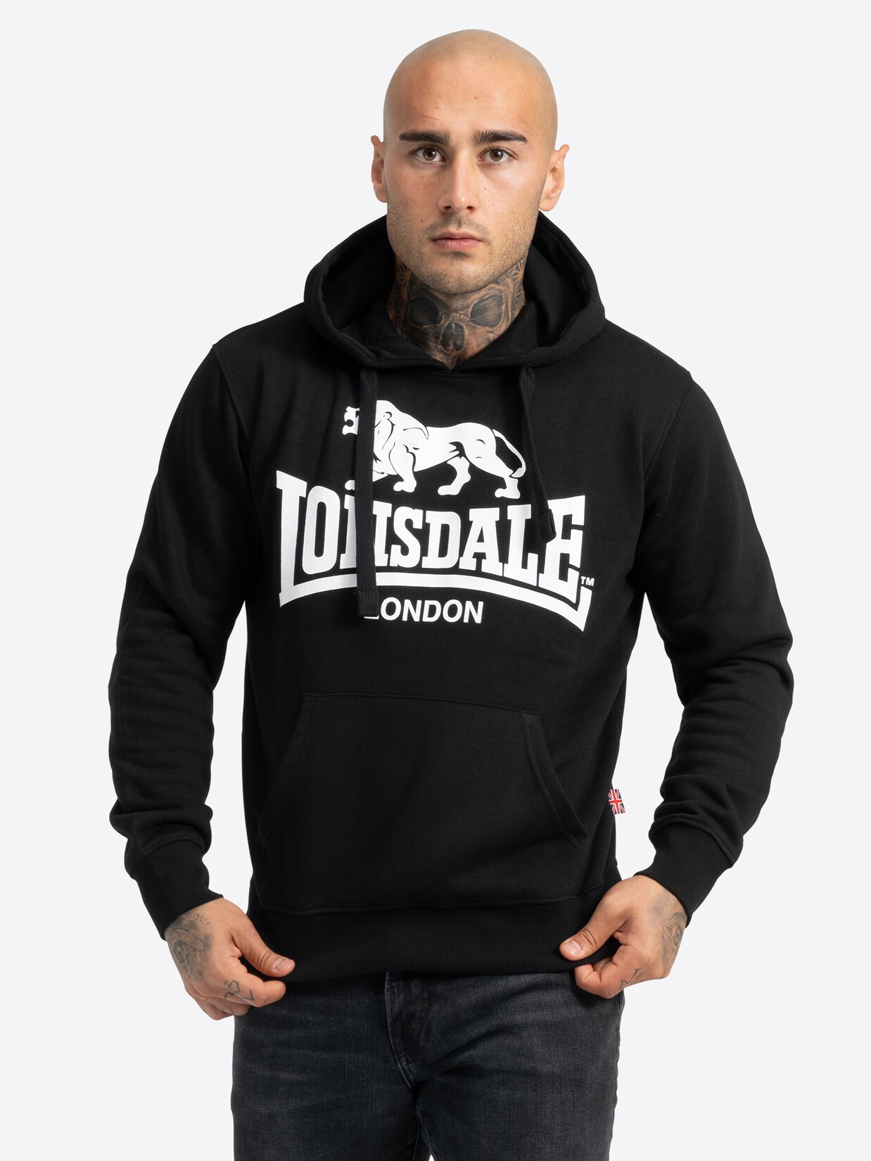 Lonsdale Herren Kapuzensweatshirt schmale Passform GO SPORT 2
