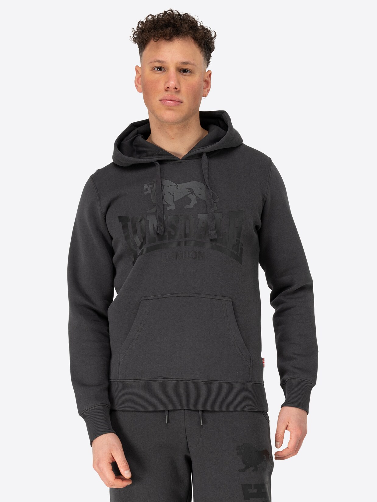 Lonsdale Herren Kapuzensweatshirt schmale Passform GO SPORT 2