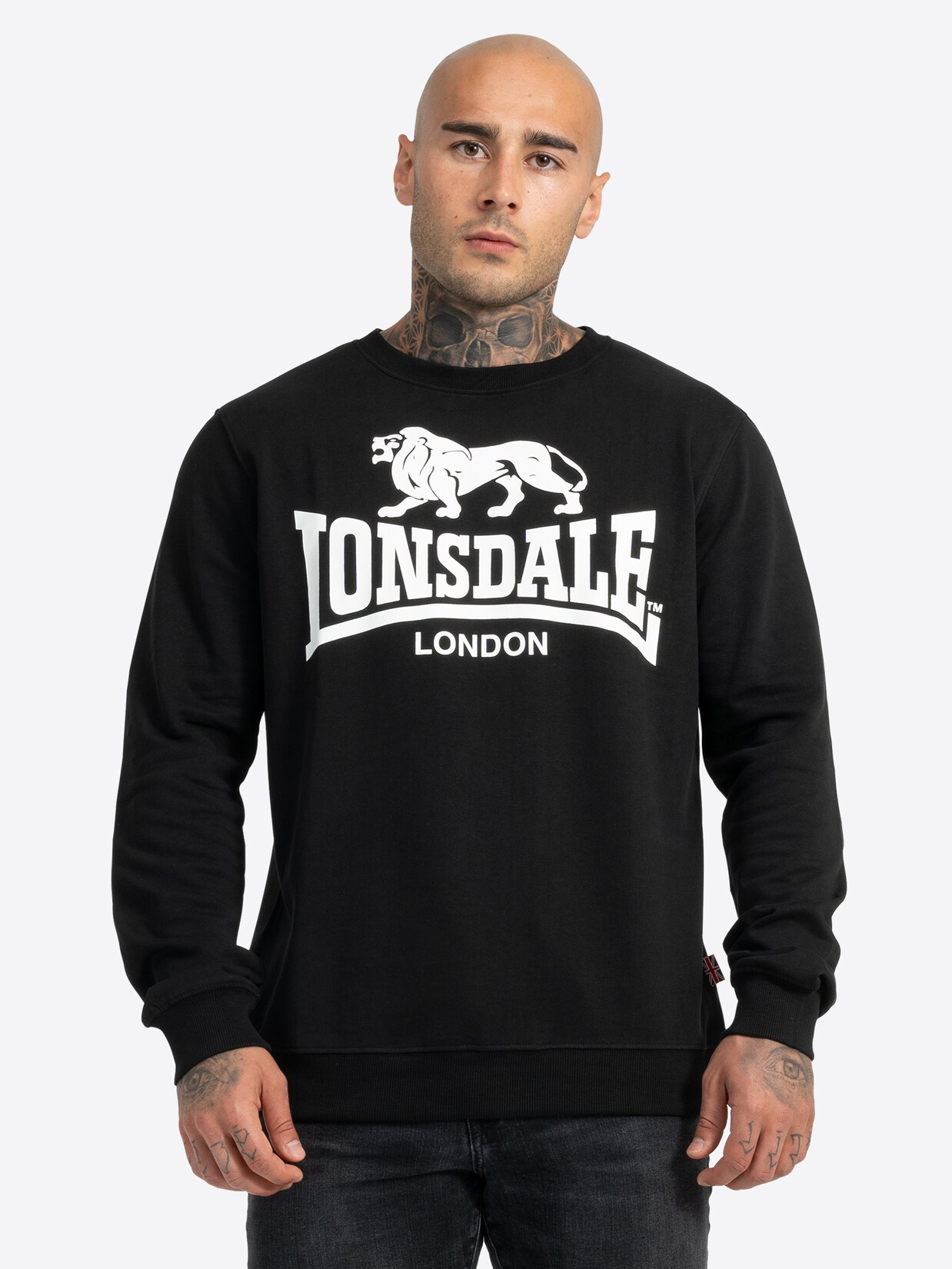 Lonsdale Herren Rundhals Sweatshirt schmale Passform GO SPORT