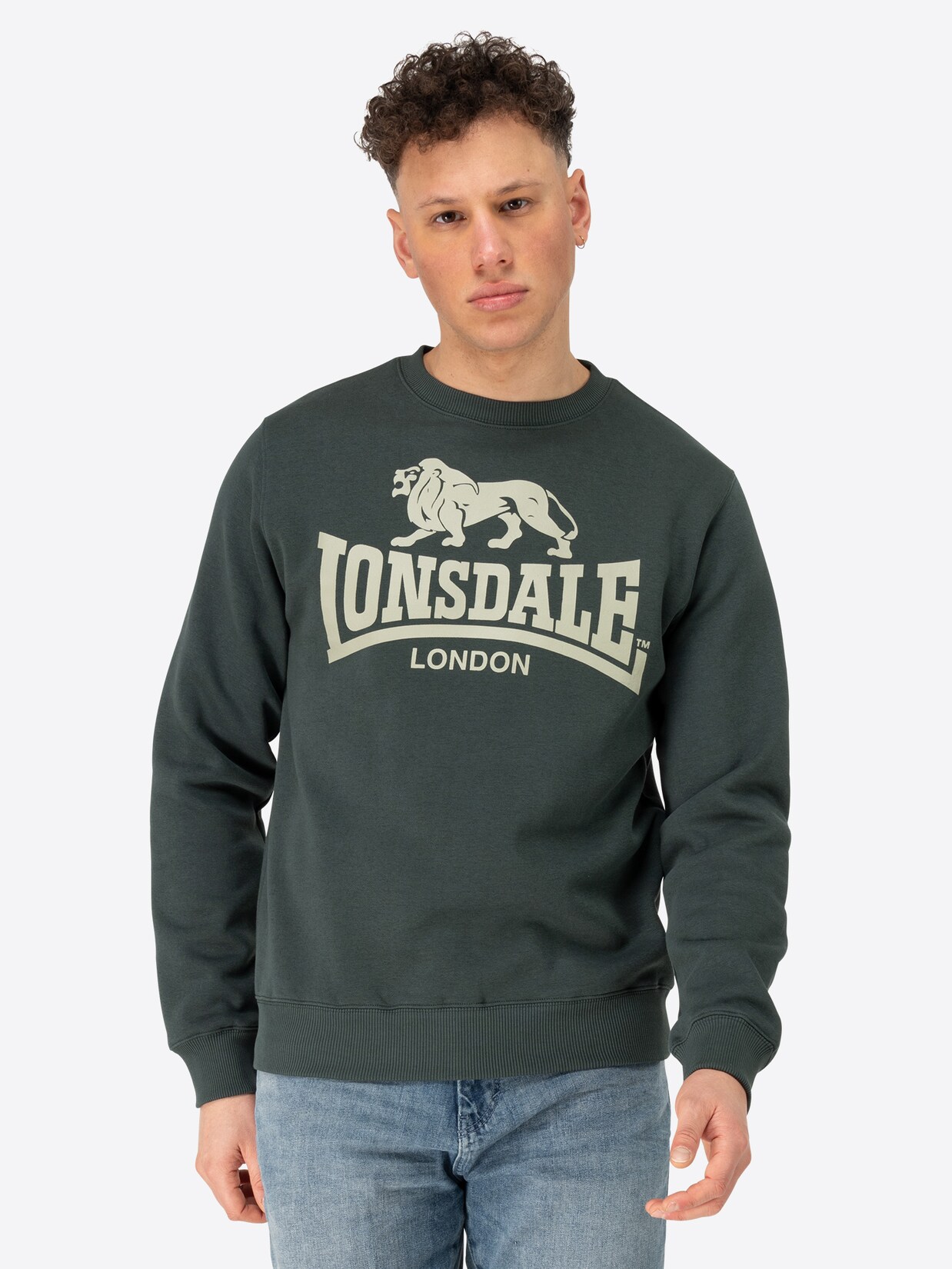 Lonsdale Herren Rundhals Sweatshirt schmale Passform GO SPORT