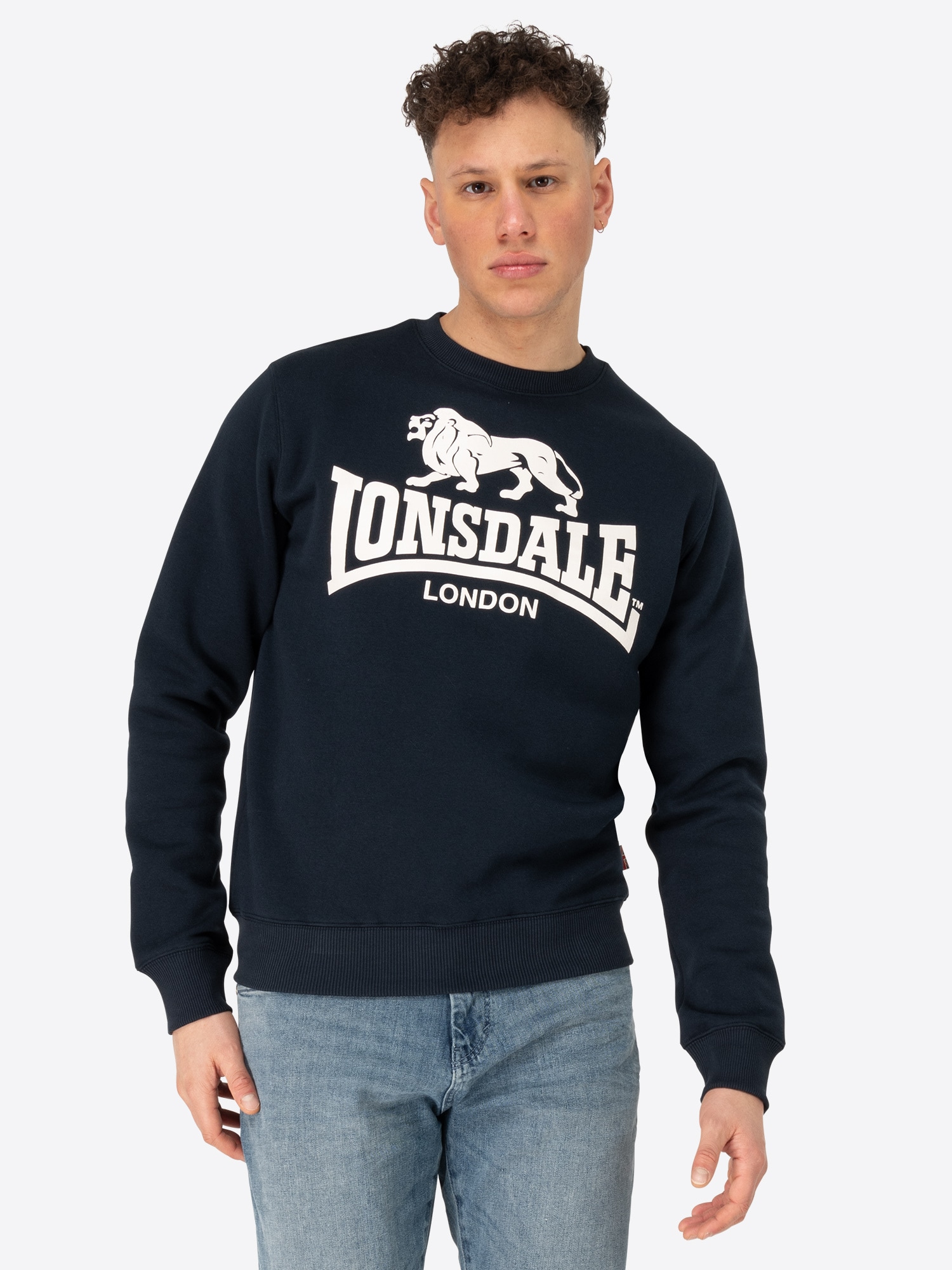 Lonsdale Herren Rundhals Sweatshirt schmale Passform GO SPORT - Bild 1