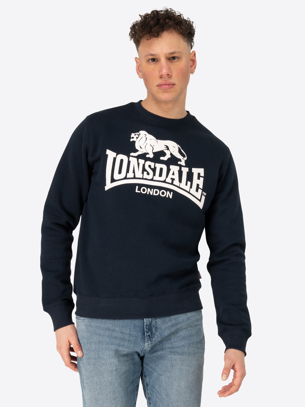 Lonsdale Herren Rundhals Sweatshirt schmale Passform GO SPORT | 04255581573207