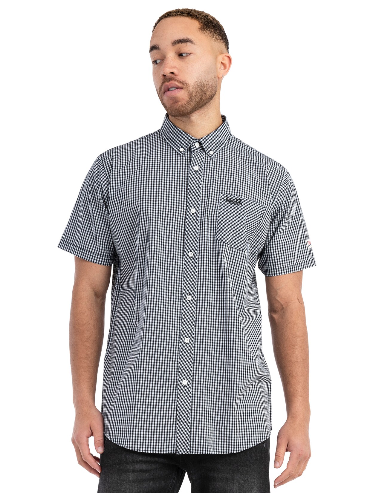 Lonsdale Herren Kurzarmhemd schmale Passform BRIXWORTH | 04255581528191
