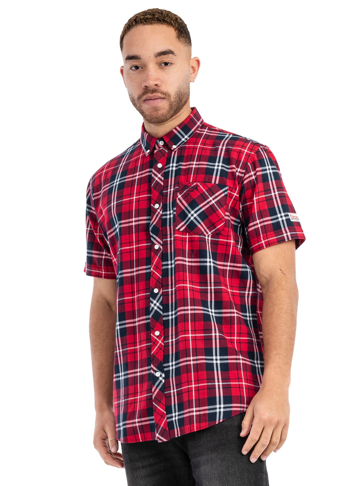 Lonsdale Herren Kurzarmhemd schmale Passform BRIXWORTH | 04255581528238