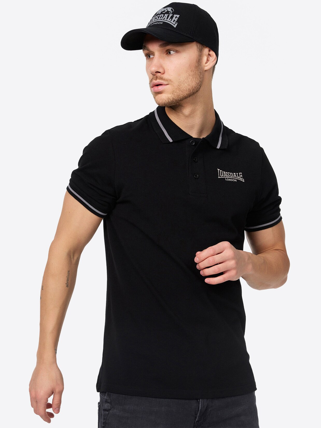 Lonsdale Herren Poloshirt schmale Passform CAUSTON