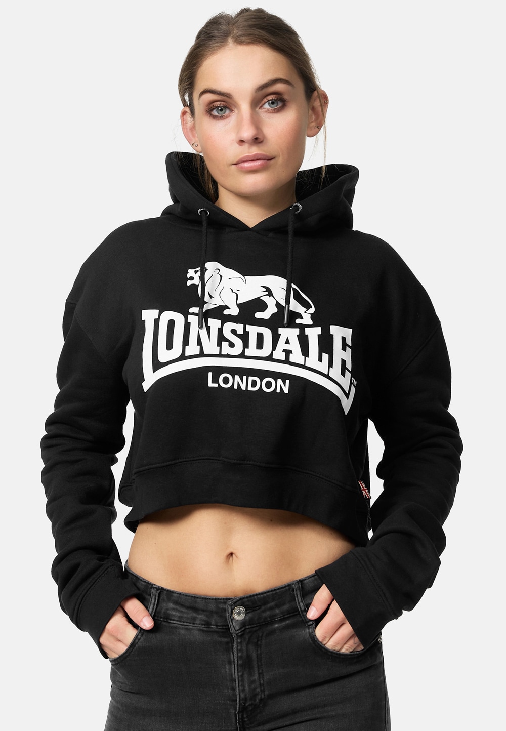 Lonsdale Frauen Kapuzensweatshirt Cropped ROXETH