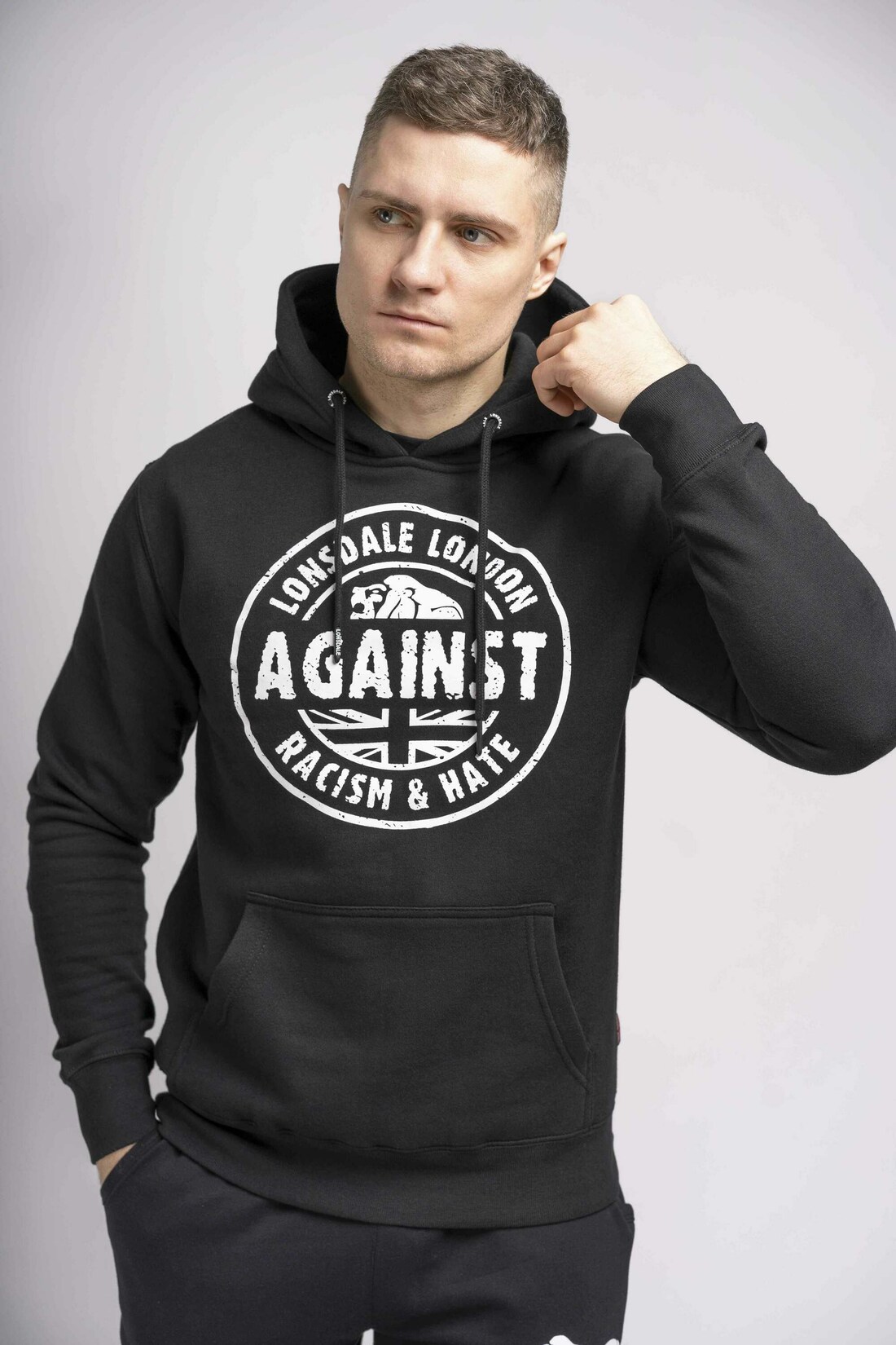 Lonsdale Herren Kapuzensweatshirt schmale Passform LINFORD