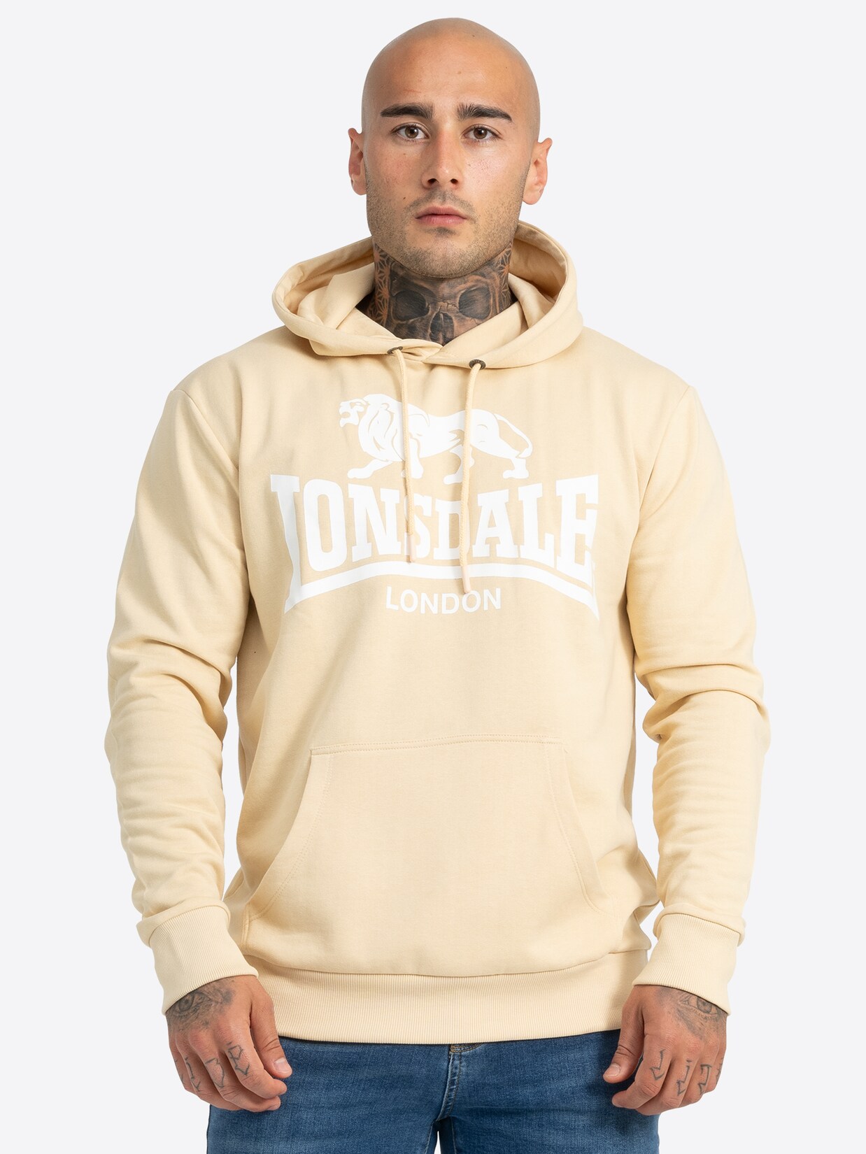 Lonsdale Herren Kapuzensweatshirt normale Passform SHERBORNE | 04251522386967