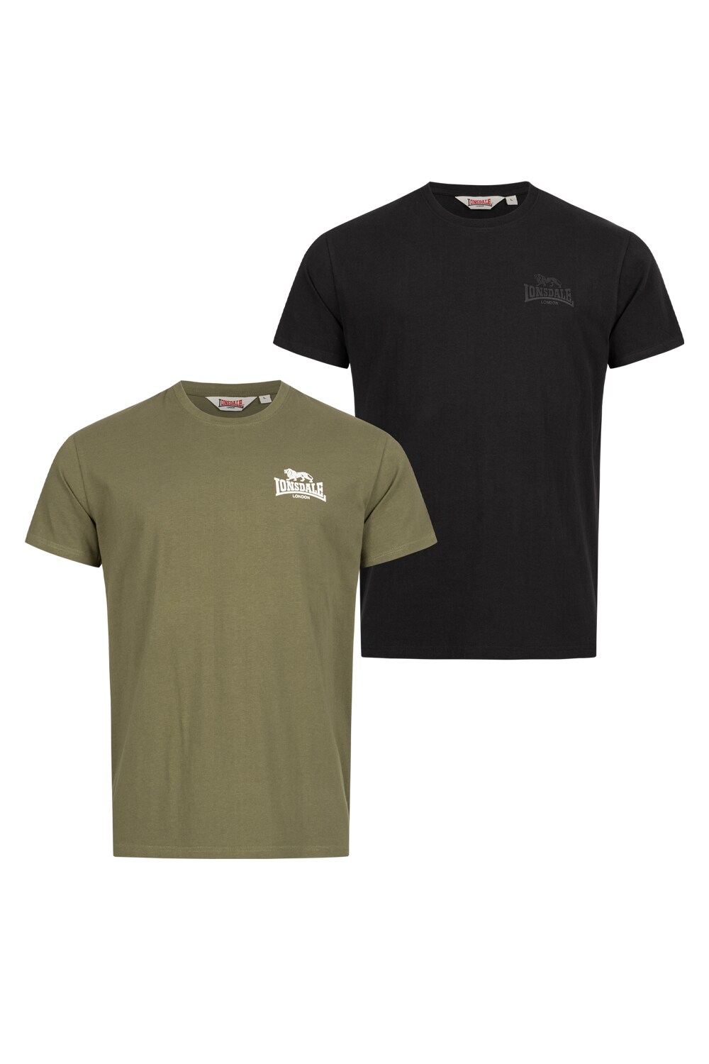 Lonsdale Herren T-Shirt normale Passform Doppelpack BLAIRMORE