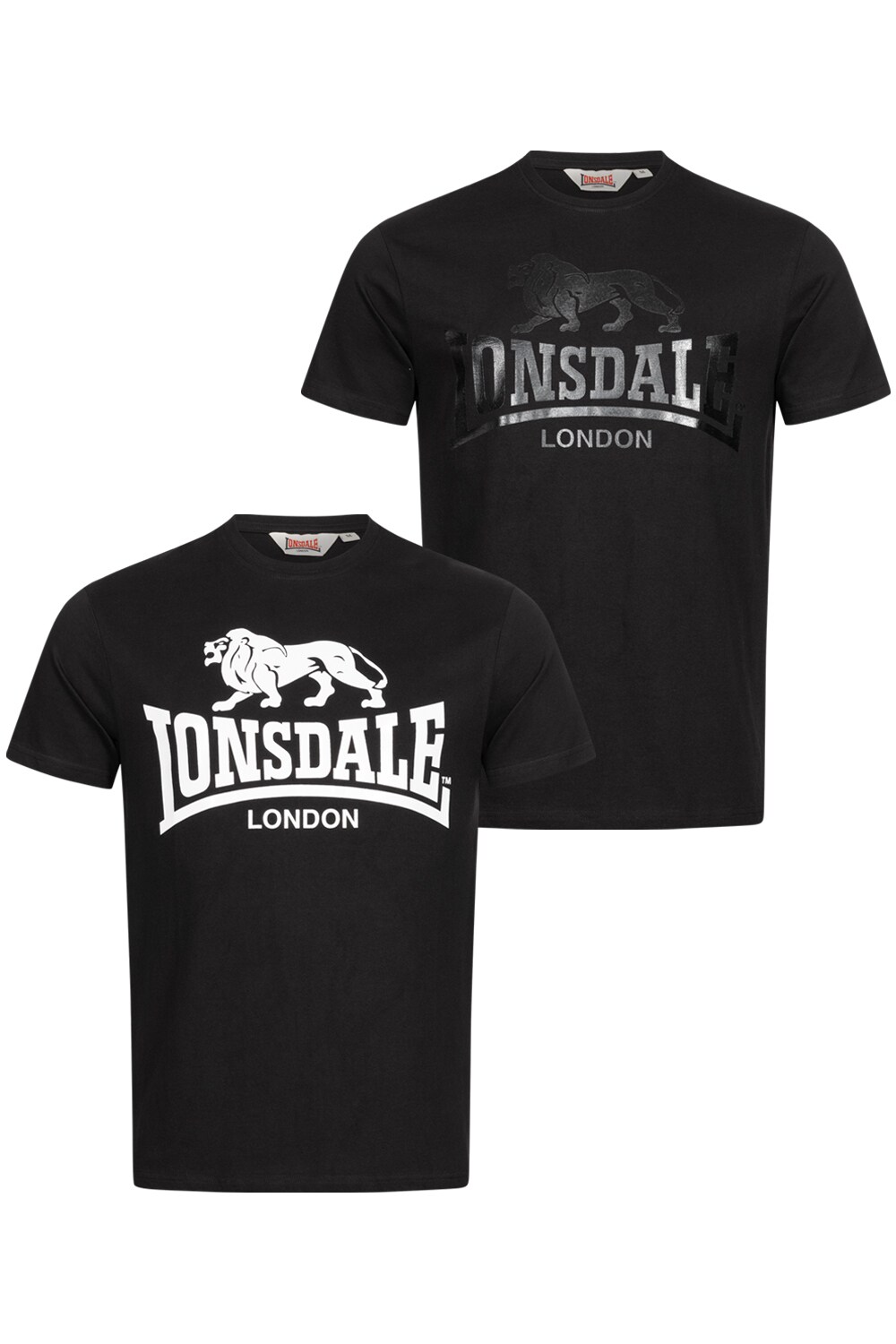 Lonsdale Herren T-Shirt normale Passform Doppelpack KELSO