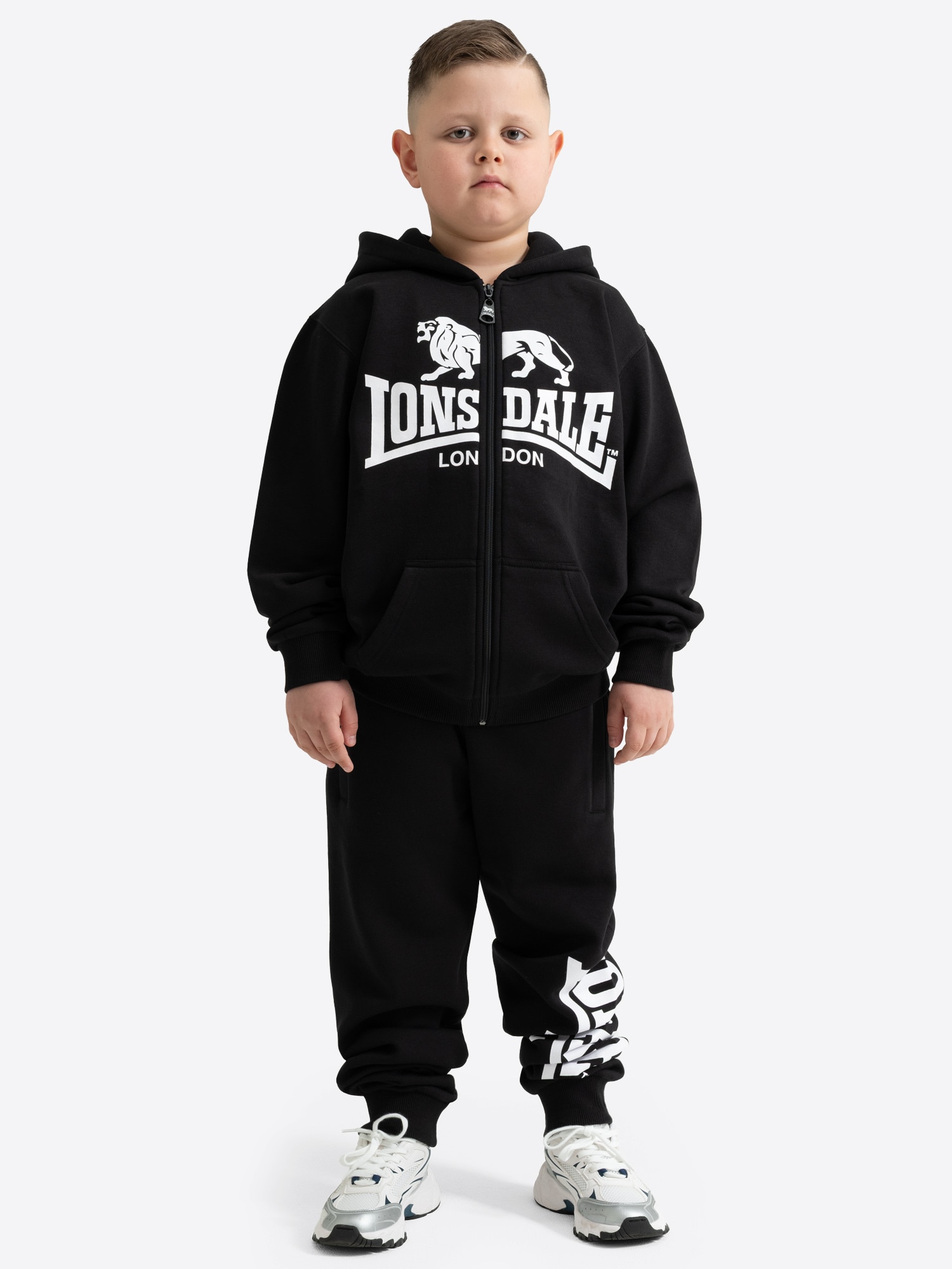 Lonsdale Kinder Trainingsanzug mit Kapuze normale Passform GLENCOE JUNIOR - Bild 1