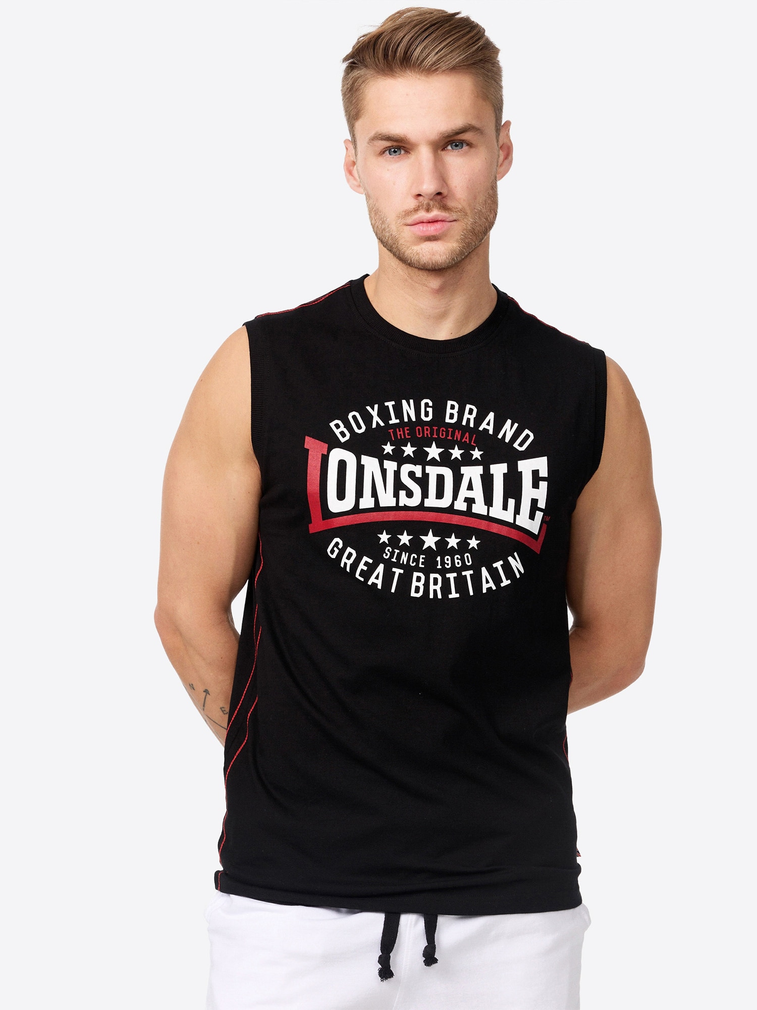 Lonsdale Herren &auml;rmelloses T-Shirt schmale Passform ST. AGNES - Bild 1