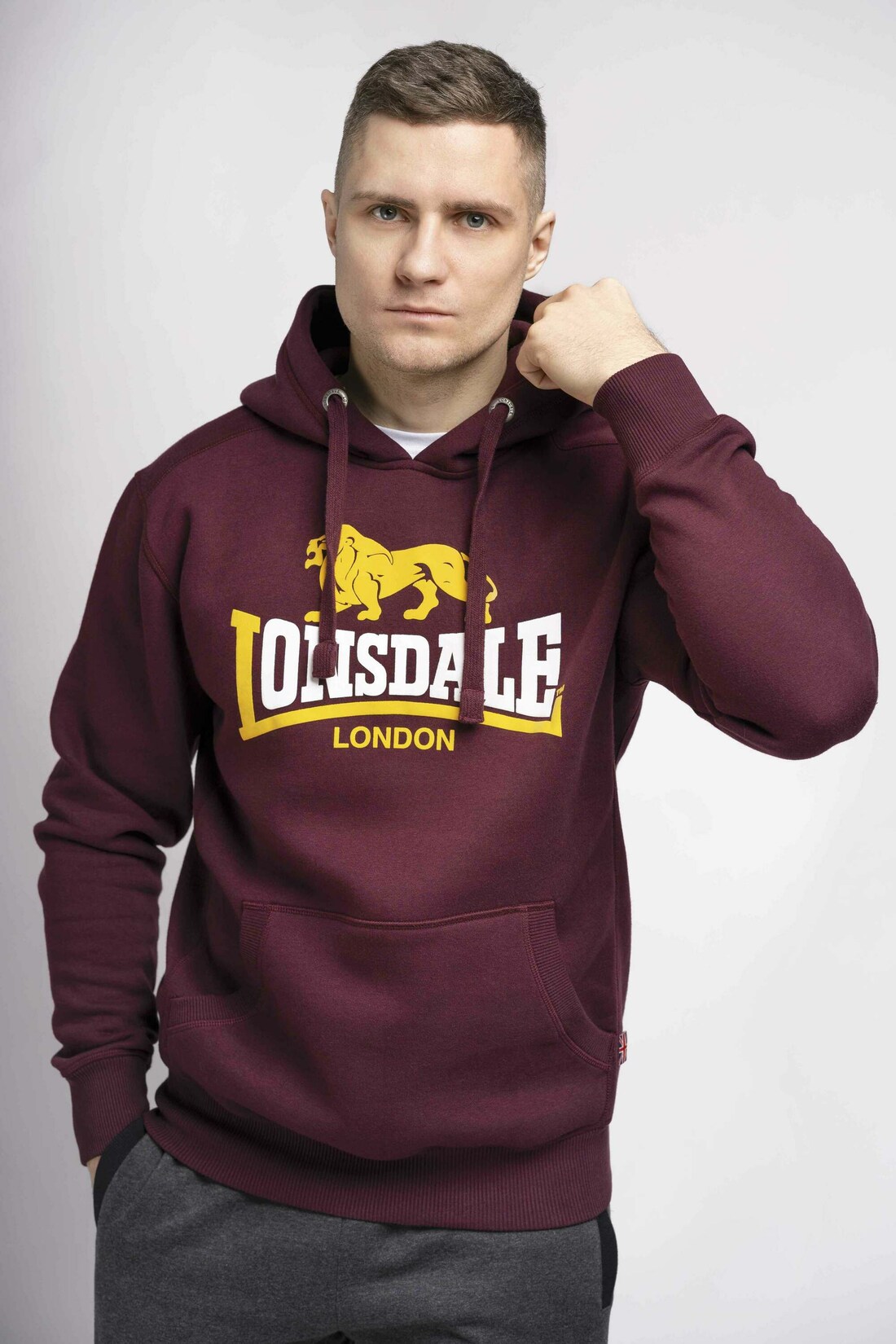Lonsdale Herren Kapuzensweatshirt normale Passform THURNING