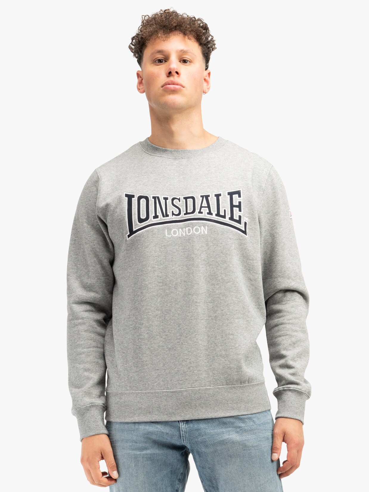 Lonsdale Herren Rundhals Sweatshirt schmale Passform BERGER LP181