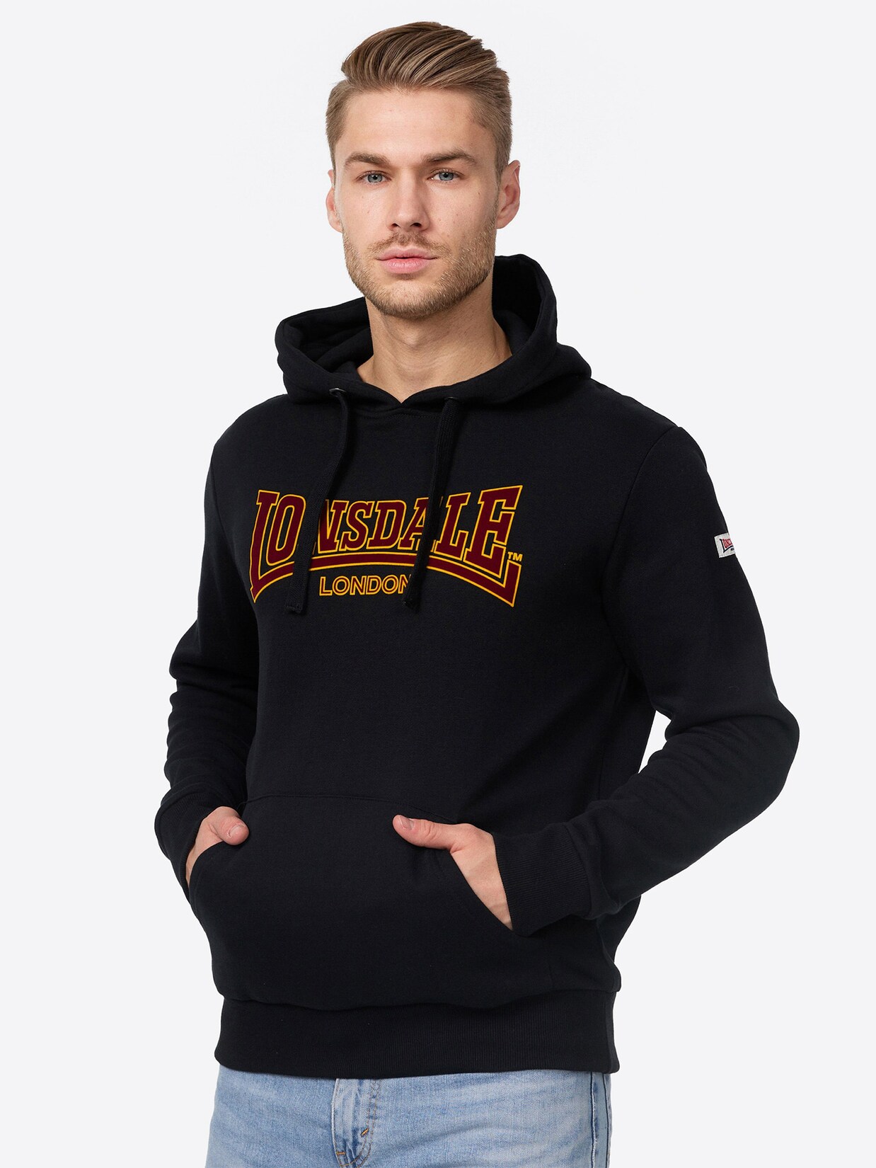 Lonsdale Herren Kapuzensweatshirt schmale Passform HOODED CLASSIC LL002