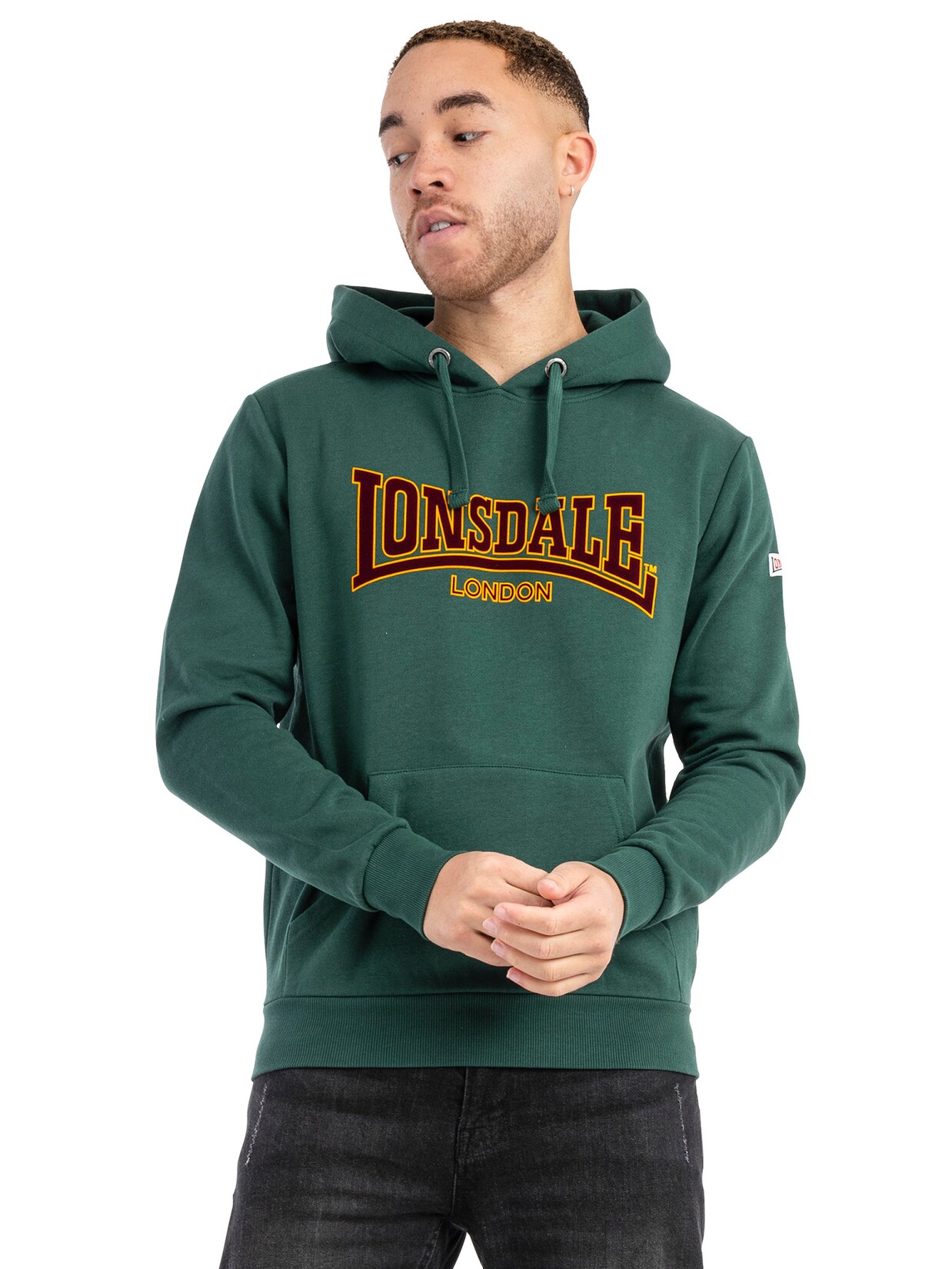 Lonsdale Herren Kapuzensweatshirt schmale Passform HOODED CLASSIC LL002