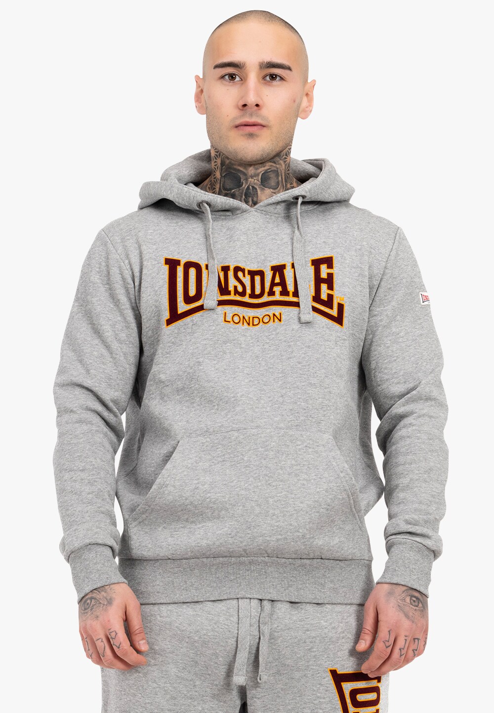 Lonsdale Herren Kapuzensweatshirt schmale Passform HOODED CLASSIC LL002