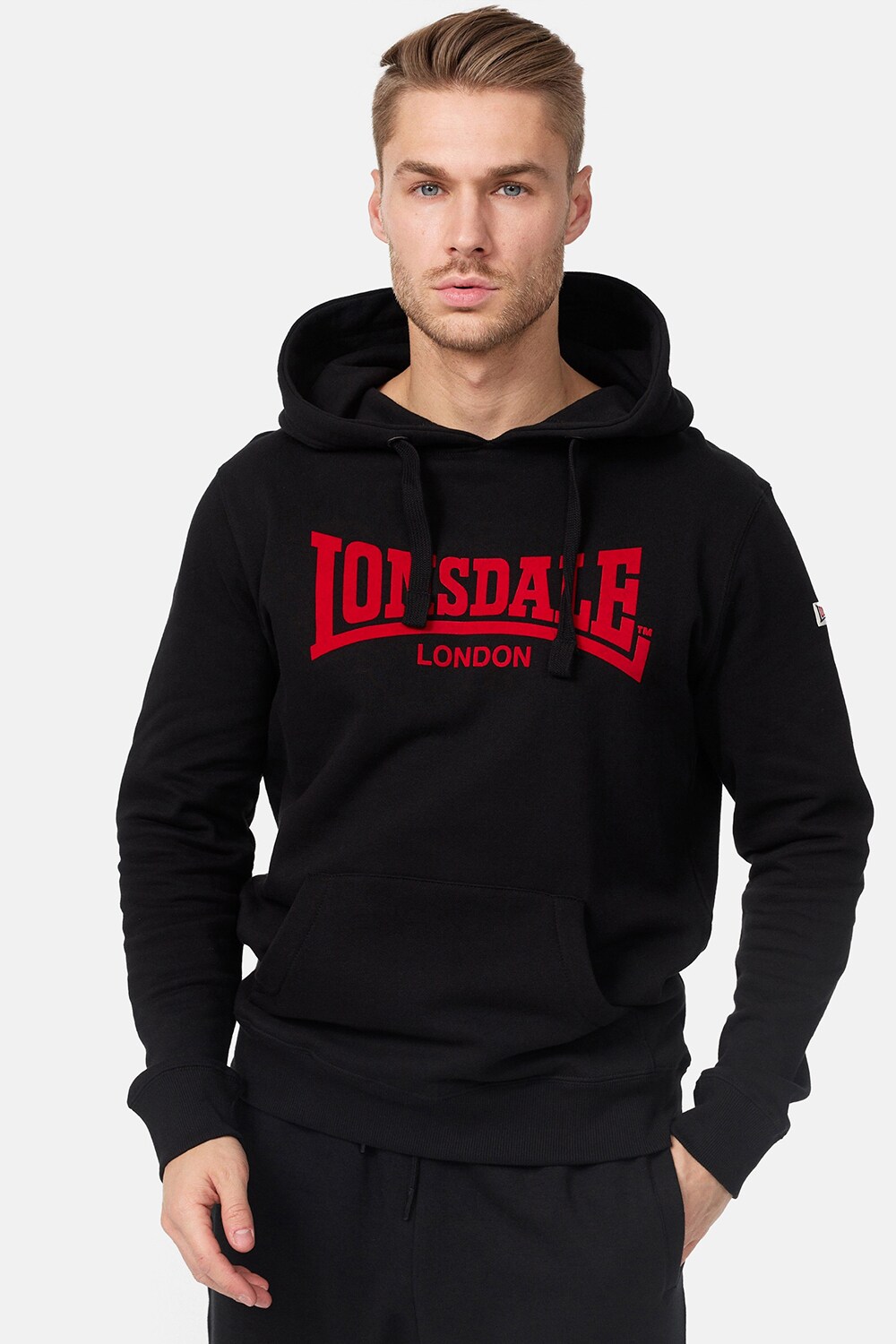 Lonsdale Herren Kapuzensweatshirt schmale Passform HOODED ONE TONE