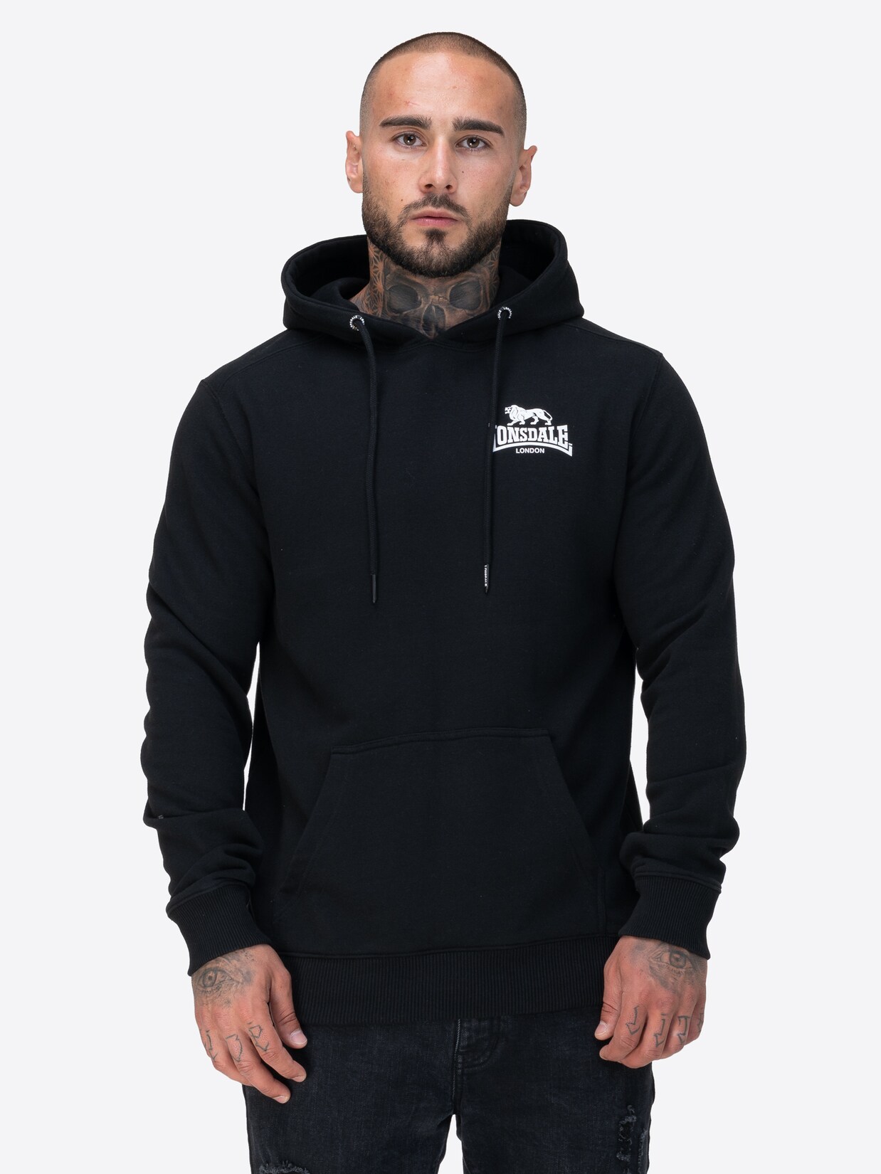 Lonsdale Herren Kapuzensweatshirt schmale Passform CLAUGHTON
