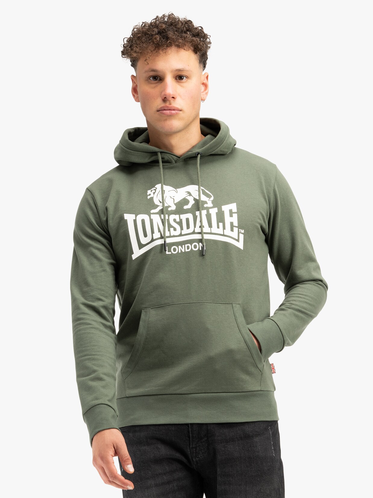 Lonsdale Herren Kapuzensweatshirt schmale Passform FREMINGTON