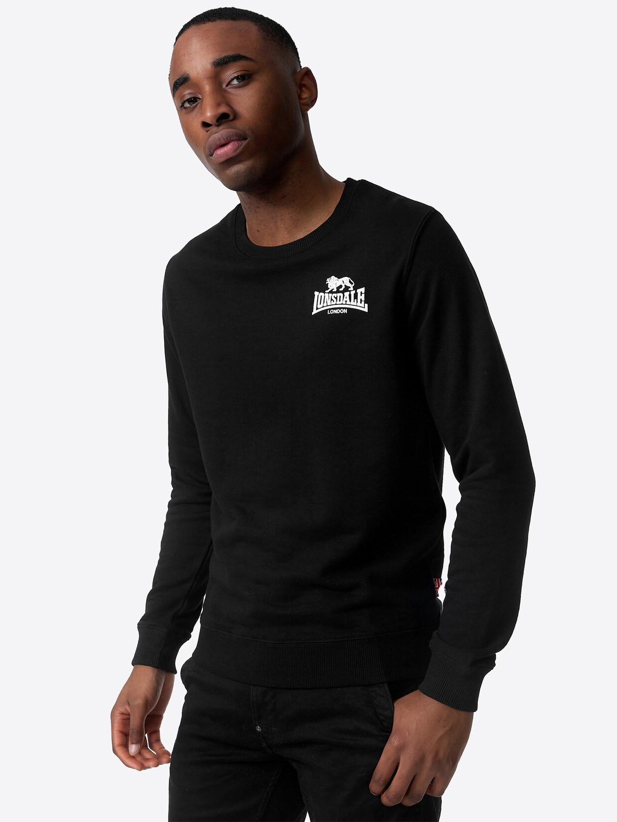 Lonsdale Herren Rundhals Sweatshirt schmale Passform LONGRIDGE