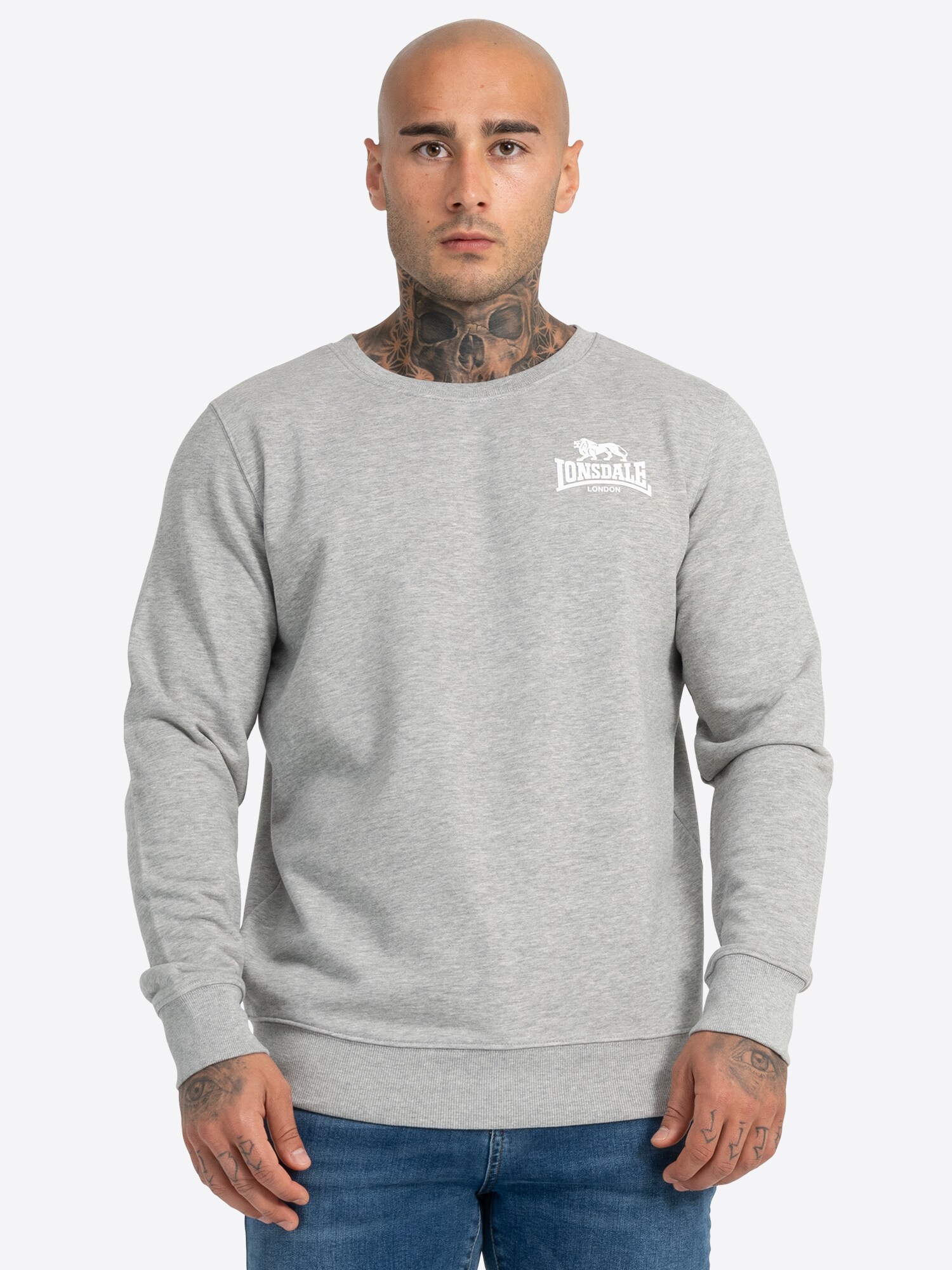 Lonsdale Herren Rundhals Sweatshirt schmale Passform LONGRIDGE - Bild 1