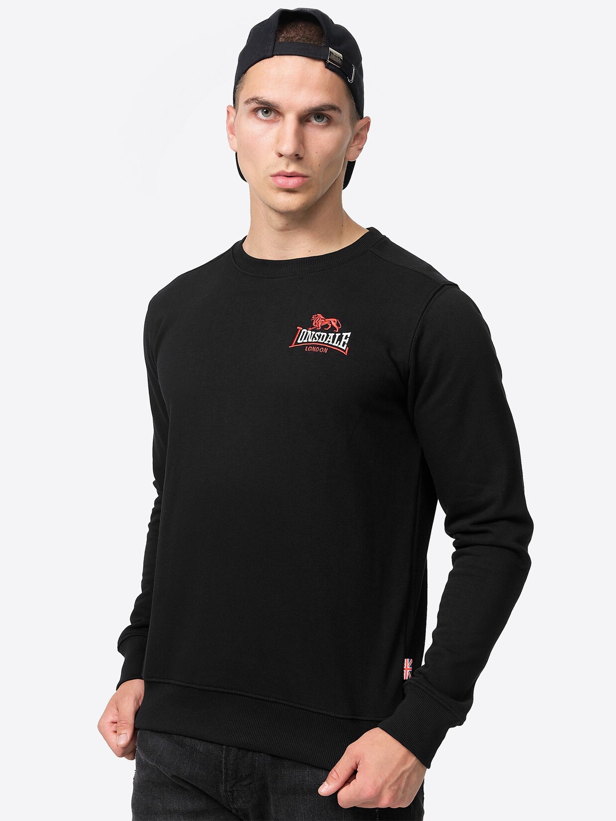 Lonsdale Herren Rundhals Sweatshirt schmale Passform LYMPSTONE