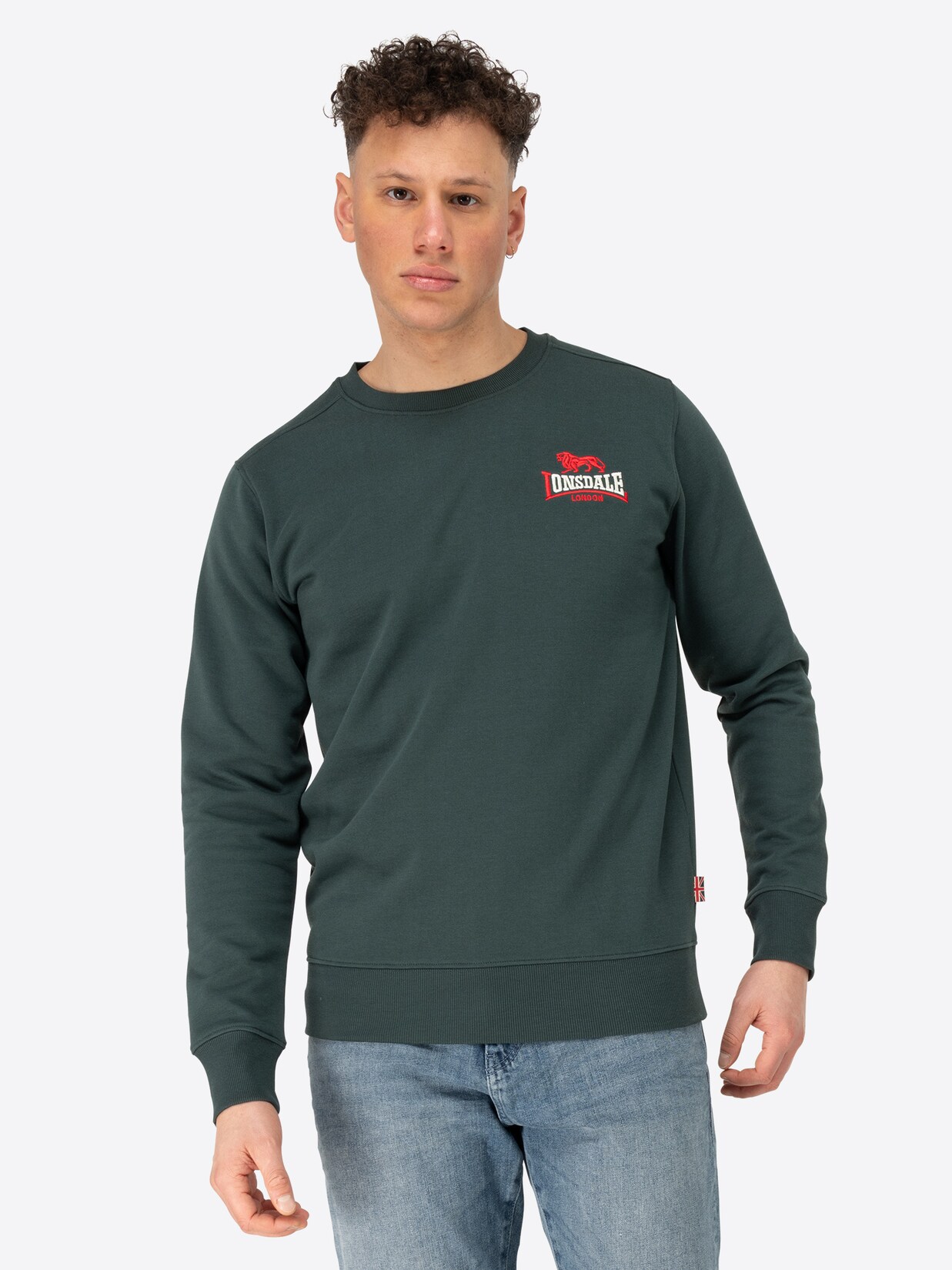 Lonsdale Herren Rundhals Sweatshirt schmale Passform LYMPSTONE