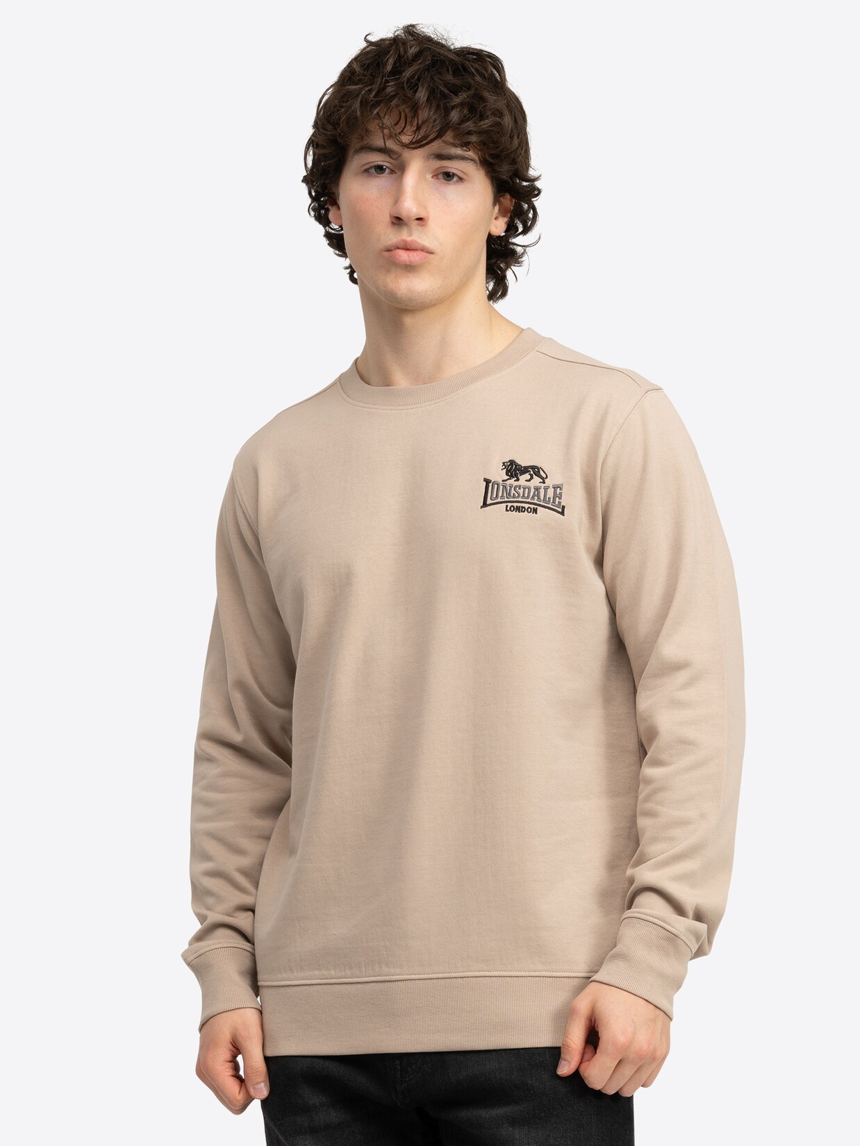 Lonsdale Herren Rundhals Sweatshirt schmale Passform LYMPSTONE
