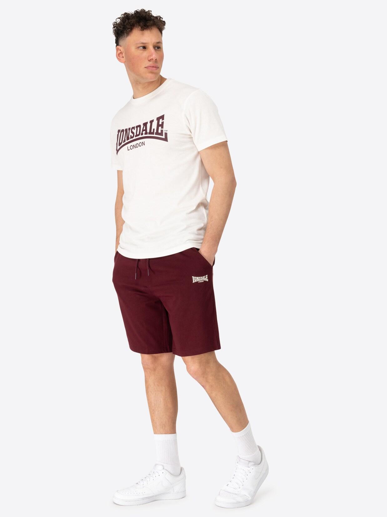 Lonsdale Herren T-Shirt & Shorts Set normale Passform MOY