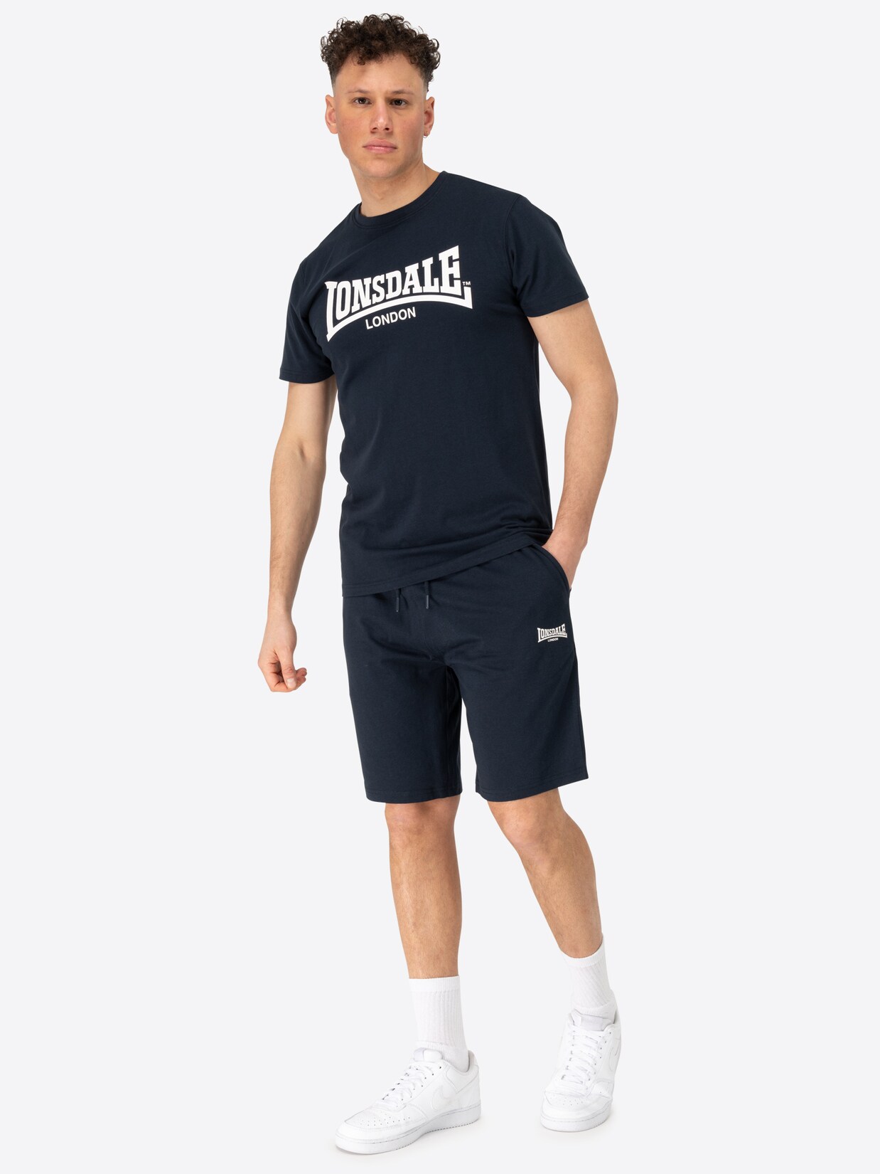 Lonsdale Herren T-Shirt & Shorts Set normale Passform MOY