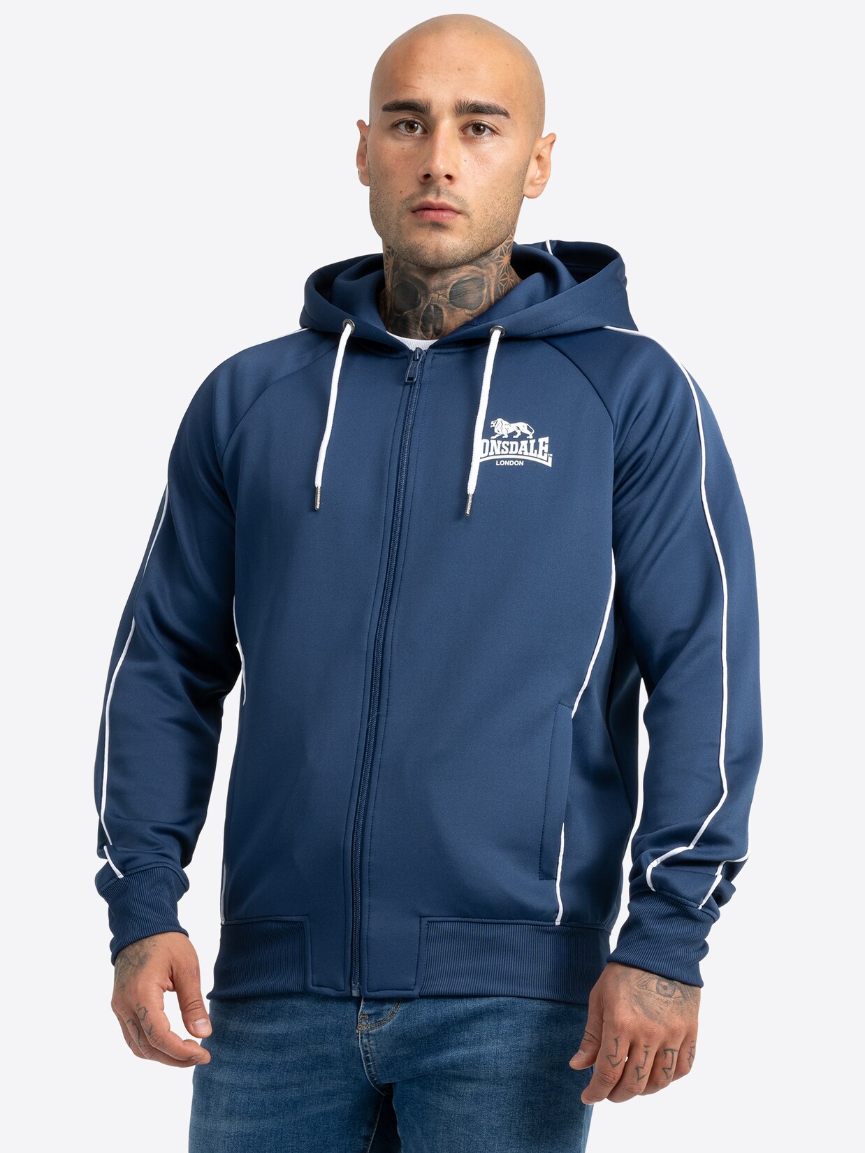 Lonsdale Herren Trainingsjacke mit Kapuze normale Passform ACHAVANICH | 04251522385465