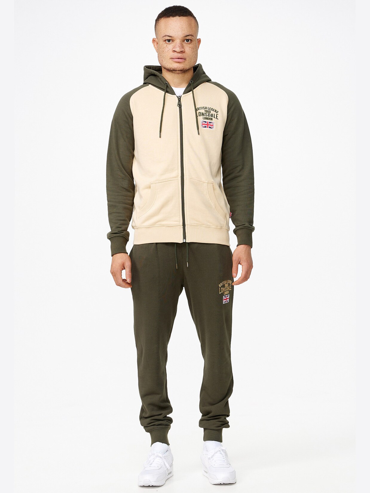 Lonsdale Herren Trainingsanzug schmale Passform STRETTON