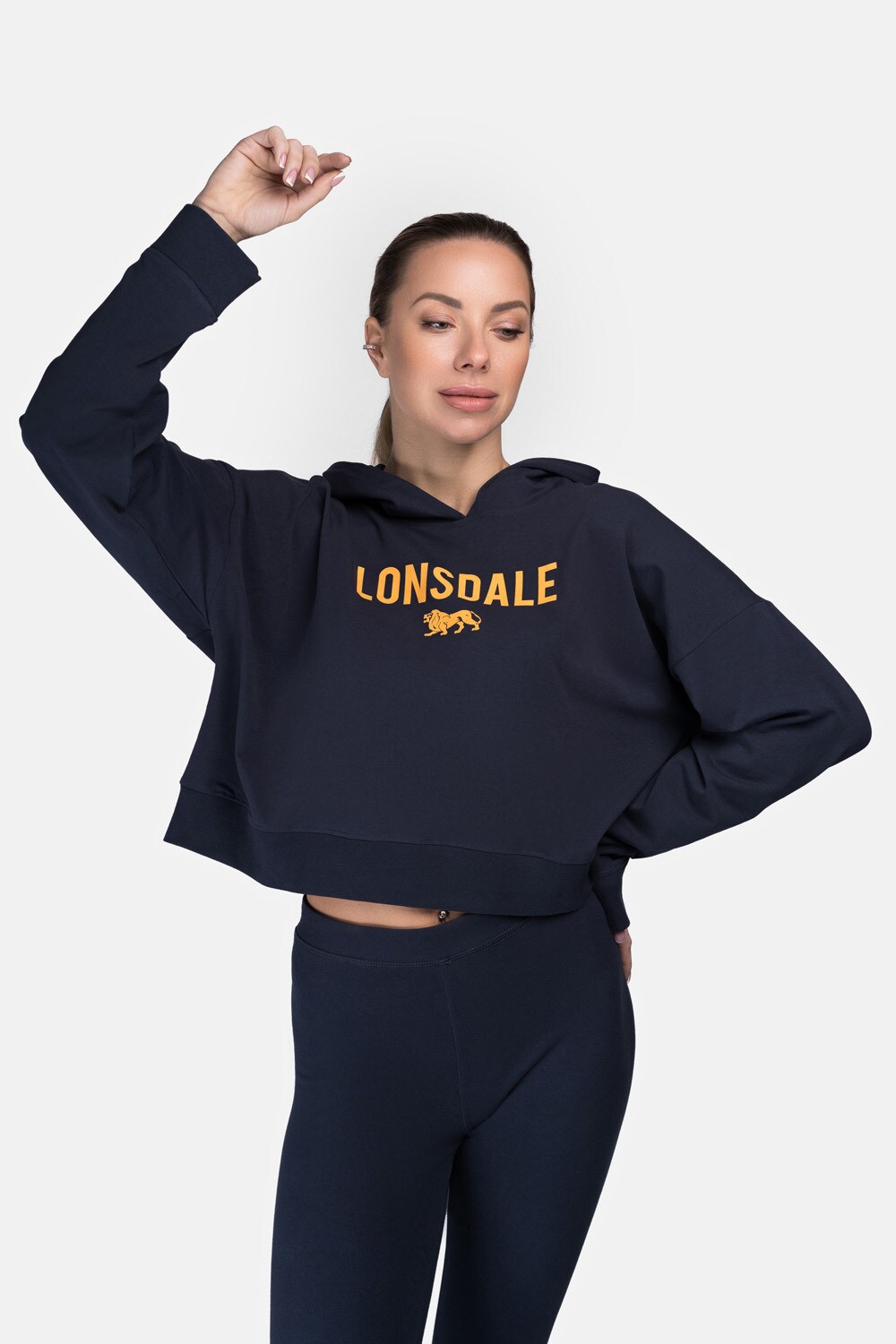 Lonsdale Frauen Kapuzensweatshirt Cropped Oversize QUEENSCLIFF - Bild 1